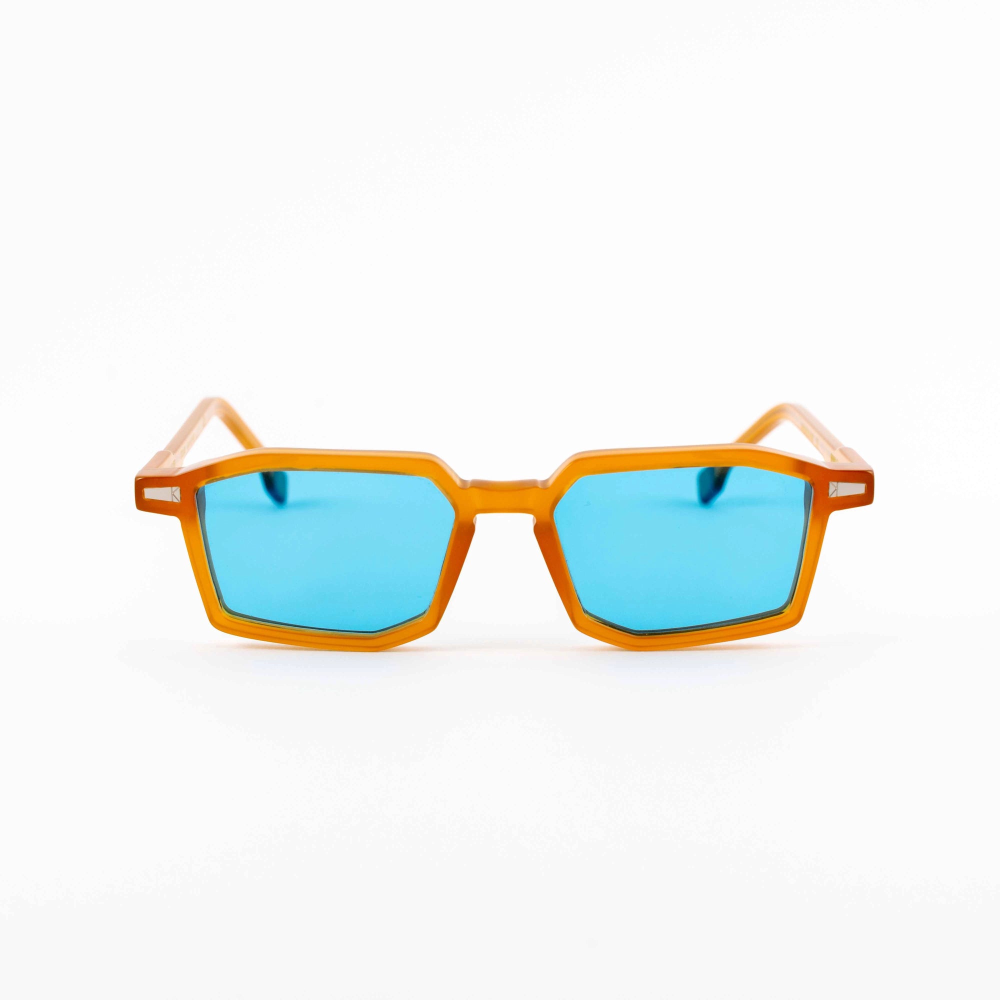 Kyme Eyewear Javier: rectangular sunglasses. Color Green, Material Acetate cellulose, Size Medium