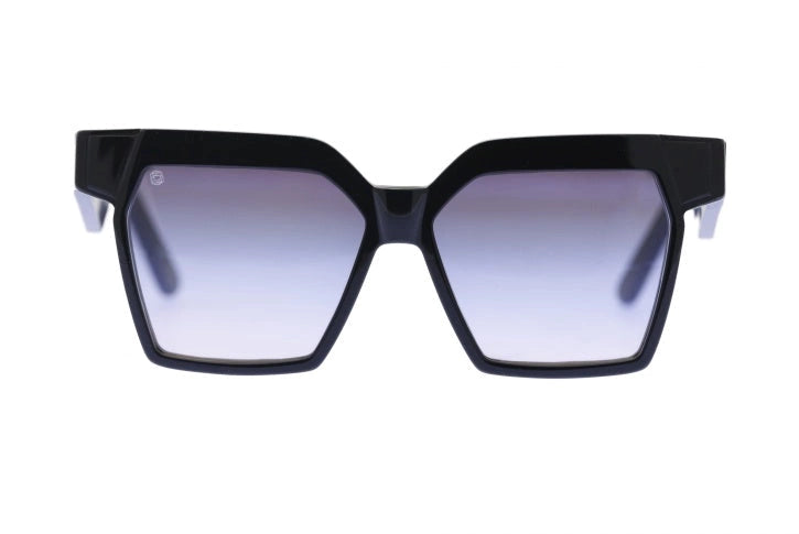 Kyme Eyewear Clio: oversize squared sunglasses. Color Green/Tortoise, Material Acetate cellulose, Size Large