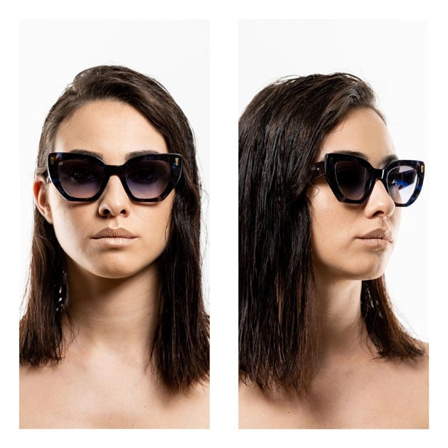 Kyme Eyewear Ipanema: oversize cat-eye sunglasses. Color Black, Material Acetate cellulose, Size Medium