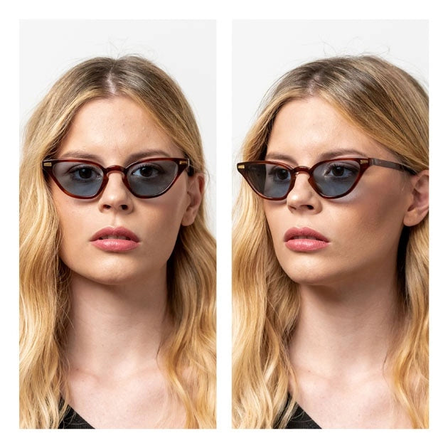 Kyme Eyewear Alessandra: cat-eye vintage sunglasses. Color Black, Material Acetate cellulose, Size Small