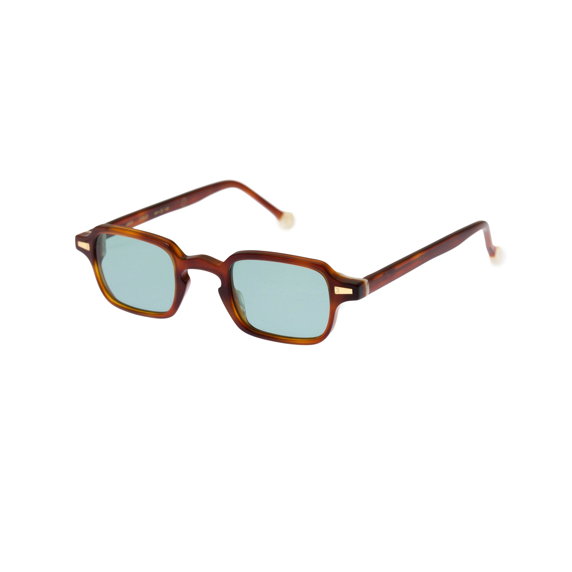 Kyme Eyewear Luigi: rectangular vintage sunglasses. Color Transparent grey, Material Medium, Size Acetate cellulose