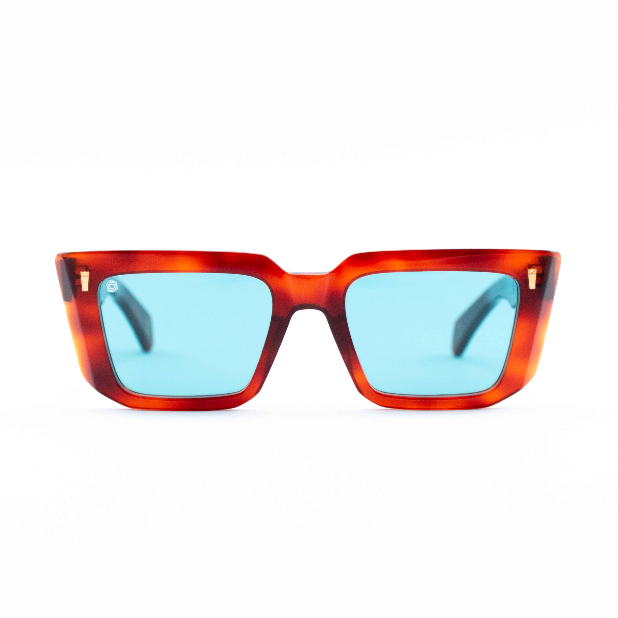 Kyme Eyewear COZY4: streetwear women bold rectangular sunglasses. Color Brown, Material Acetate cellulose, Size Large