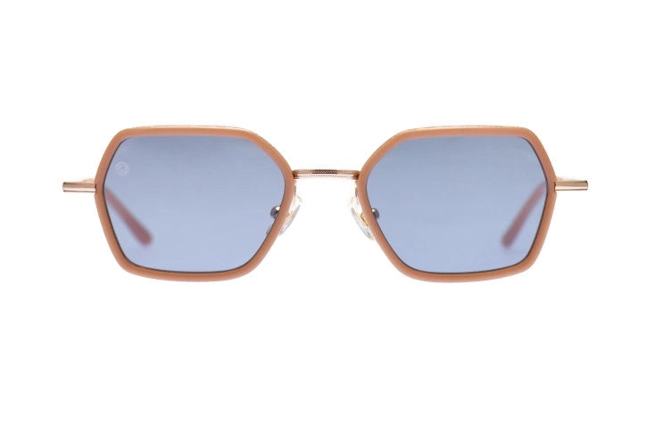 Kyme Eyewear Ben: squared vintage sunglasses. Color Black, Material Stainless steel/Acetate, Size Medium