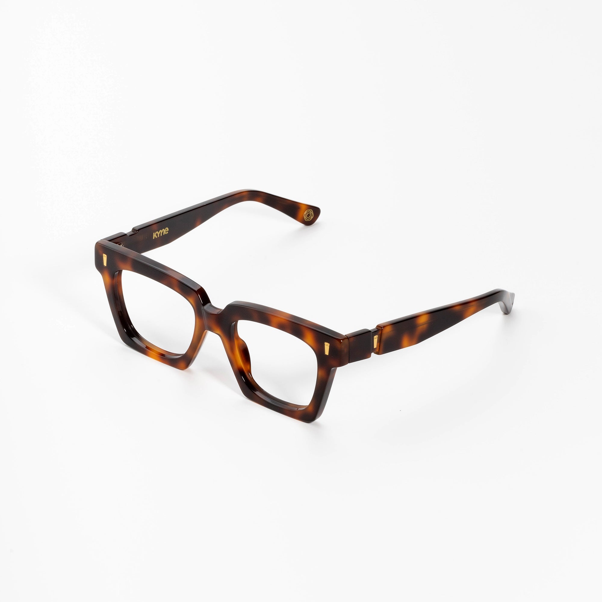 Kyme Eyewear Kyme Yasmine Dark Avana Sunglasses - Handmade Premium Italian Eyewear. Color Dark Avana, Size Medium