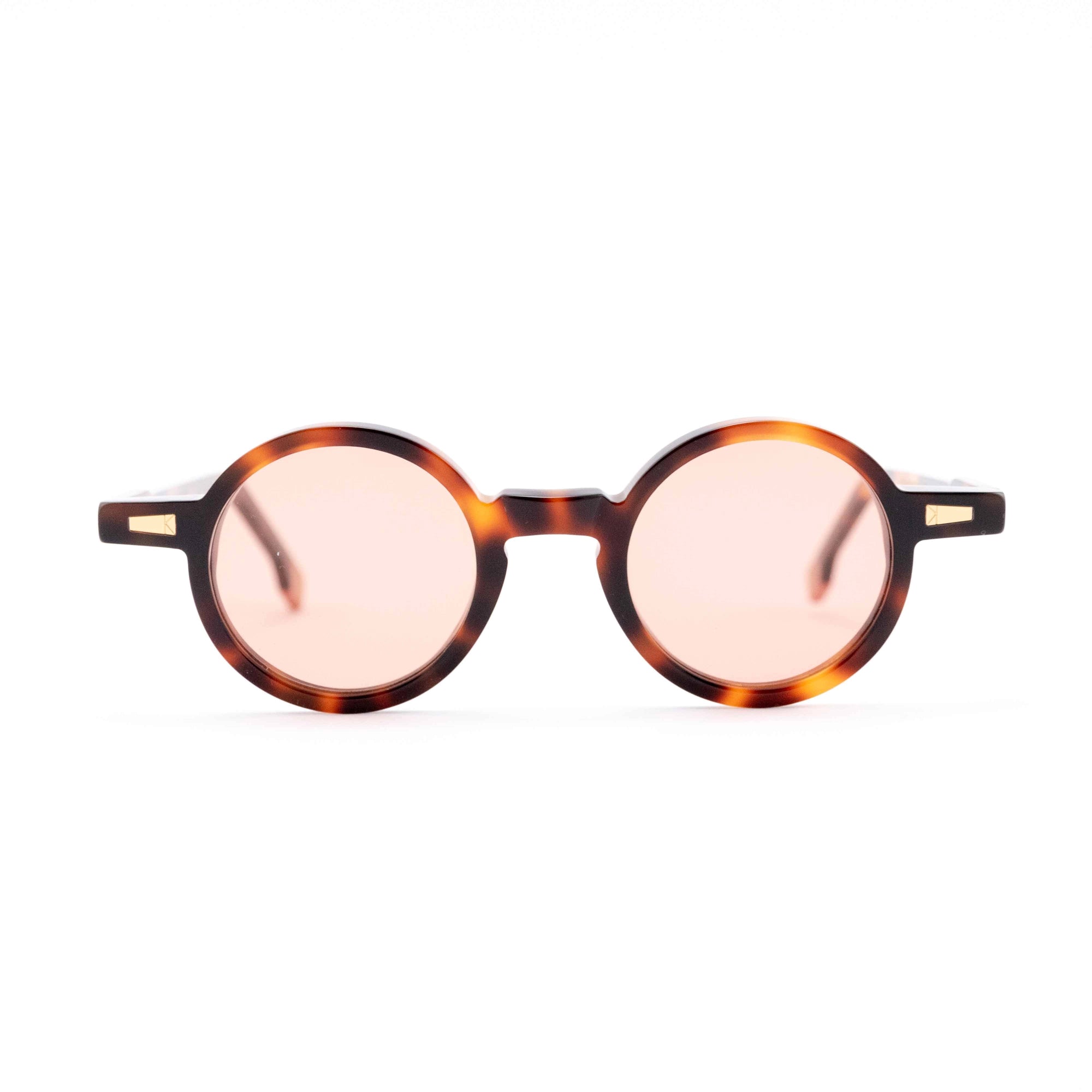 Kyme Eyewear Lupe: round sunglasses. Color Yellow, Material Acetate cellulose, Size Medium