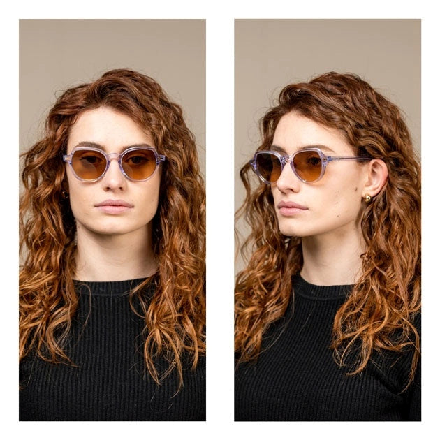 Kyme Eyewear Dafne: butterfly vintage sunglasses. Color Camouflage black, Material Acetate cellulose, Size Small