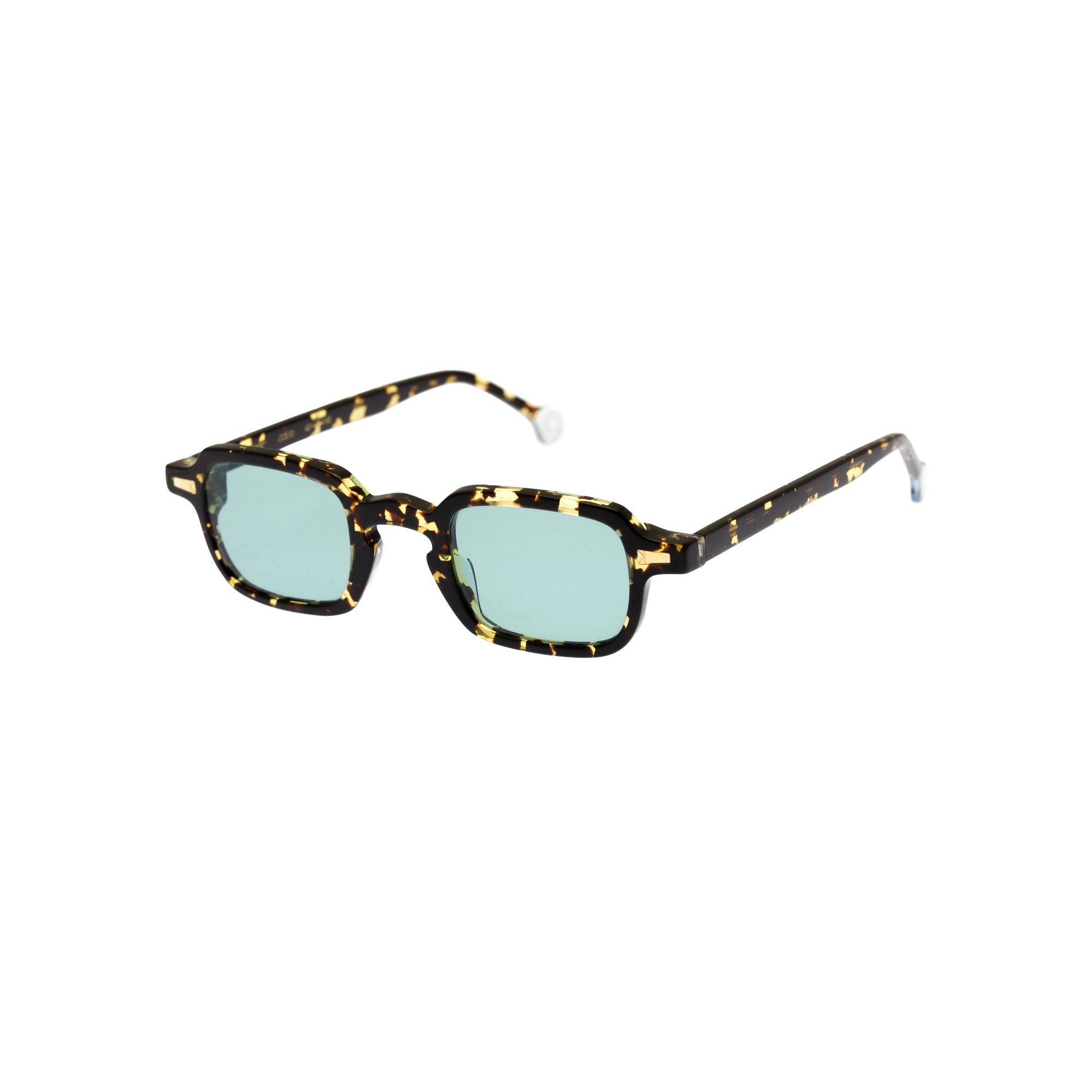 Kyme Eyewear Luigi: rectangular vintage sunglasses. Color Transparent grey, Material Medium, Size Acetate cellulose