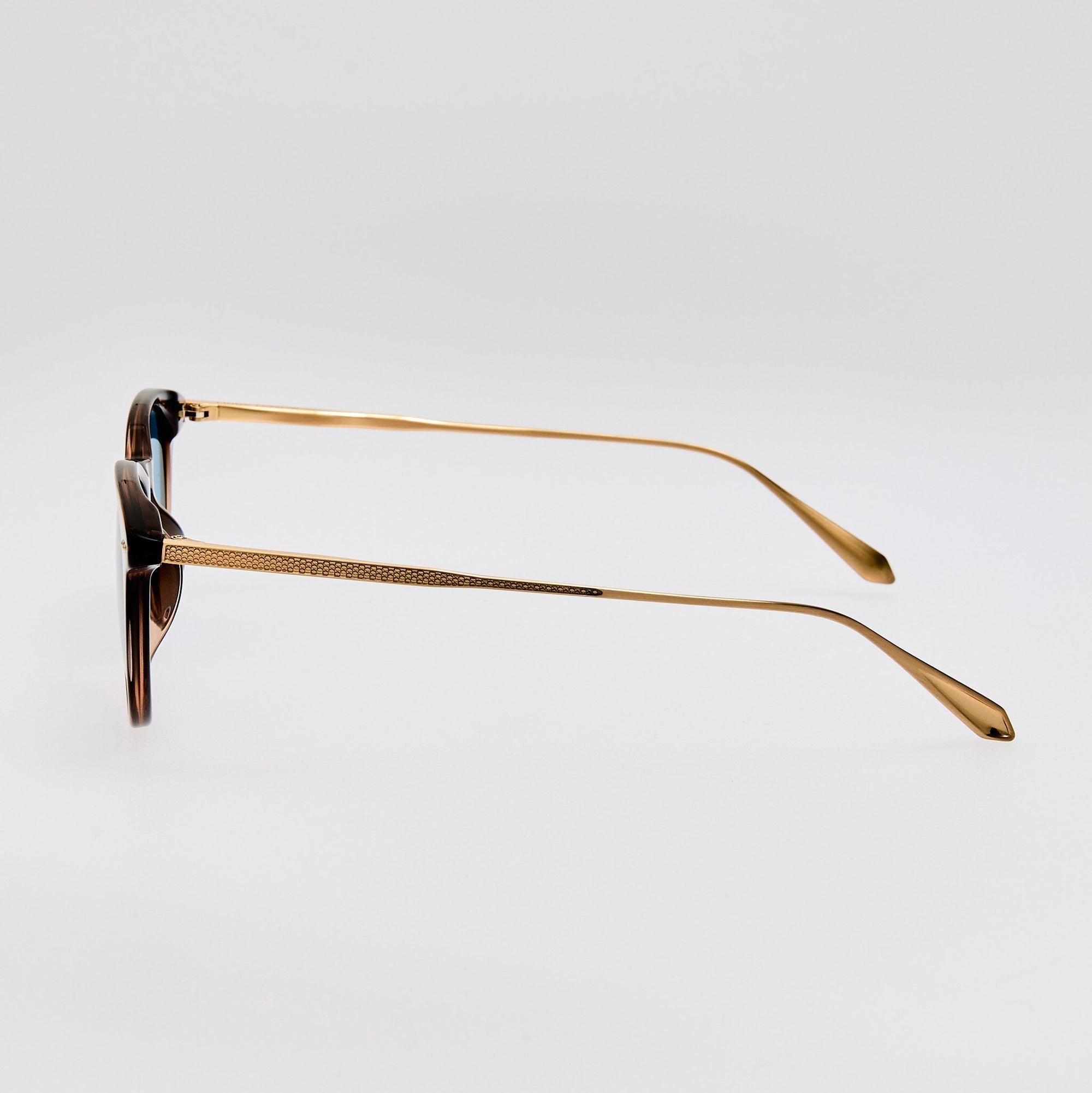 Jamie Sunglasses in Matt Champagne and Aqua