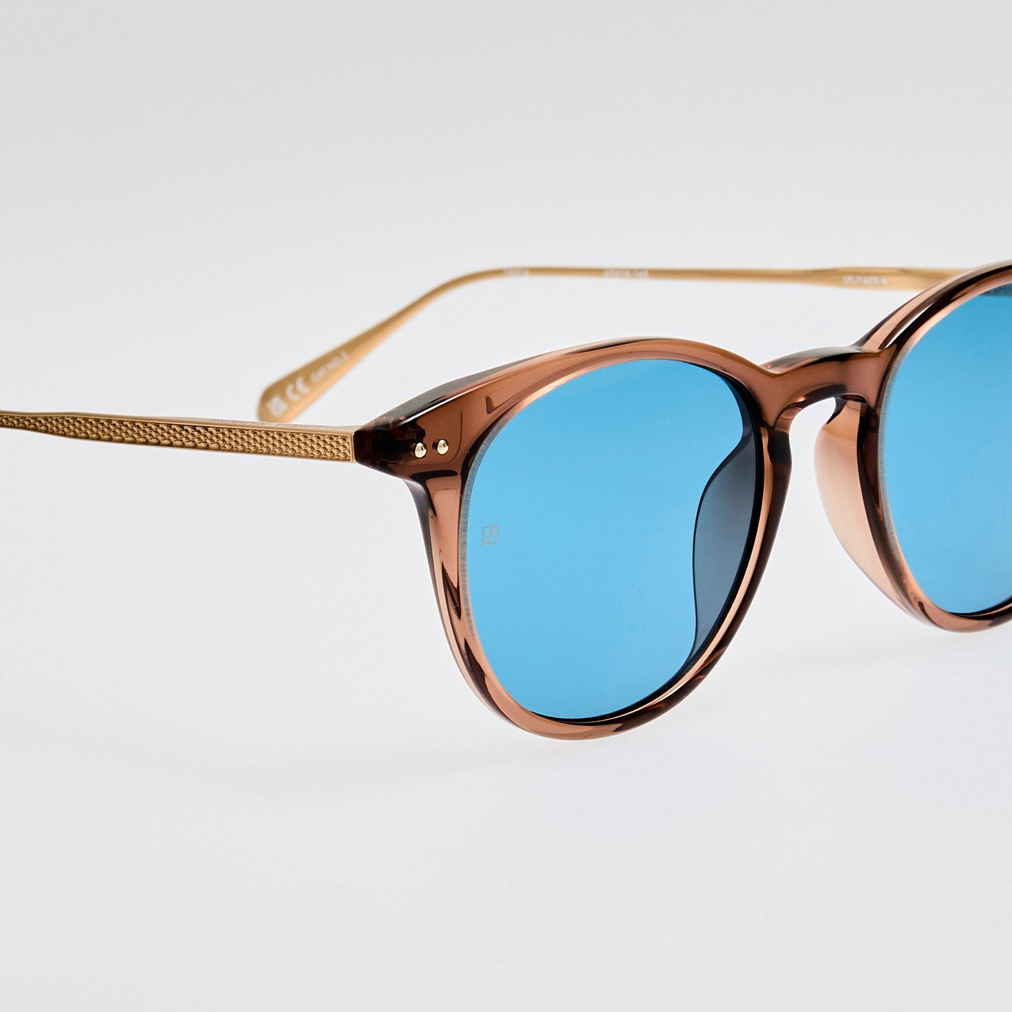 Jamie Sunglasses in Matt Champagne and Aqua