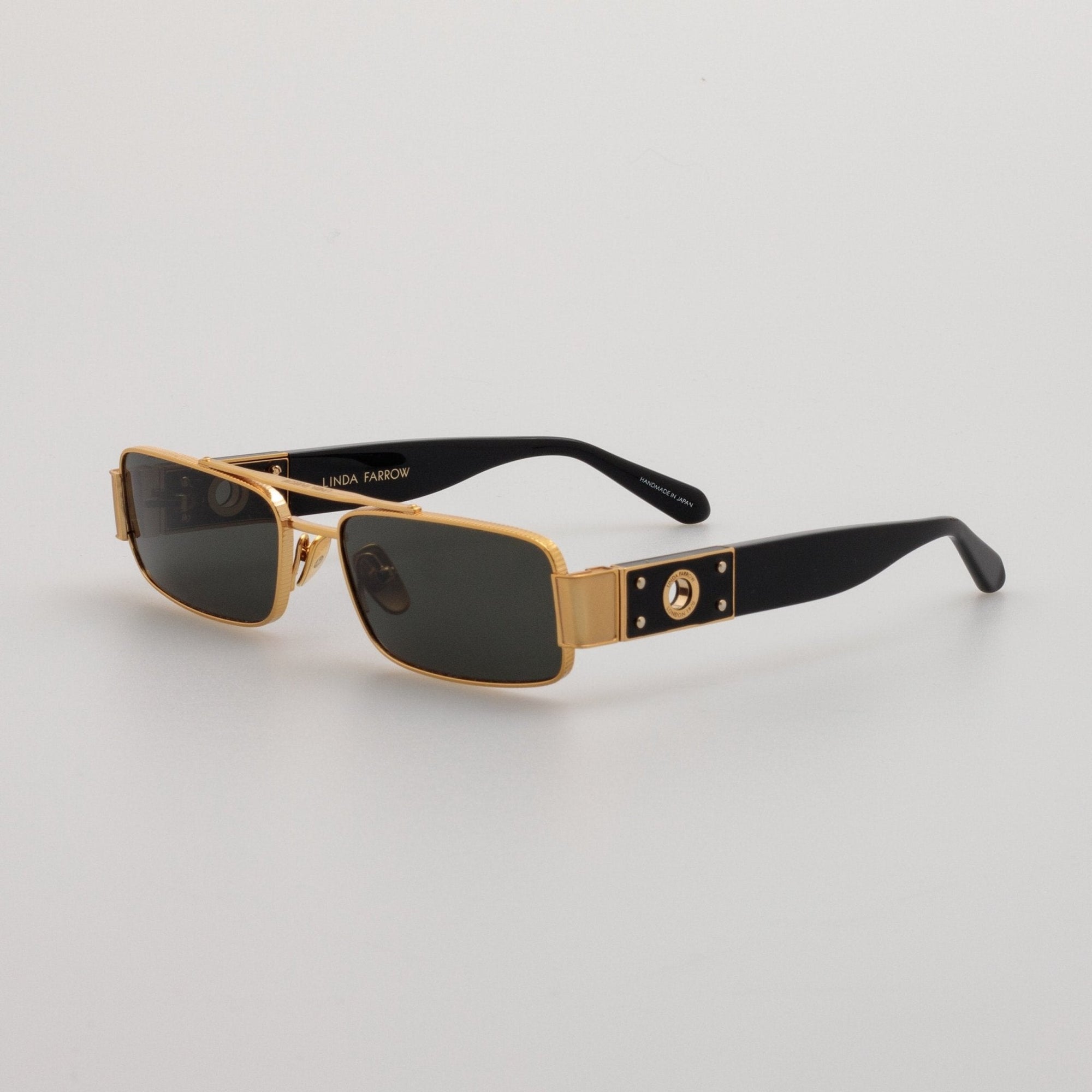 Joey Sunglasses in 22K Gold and Grey