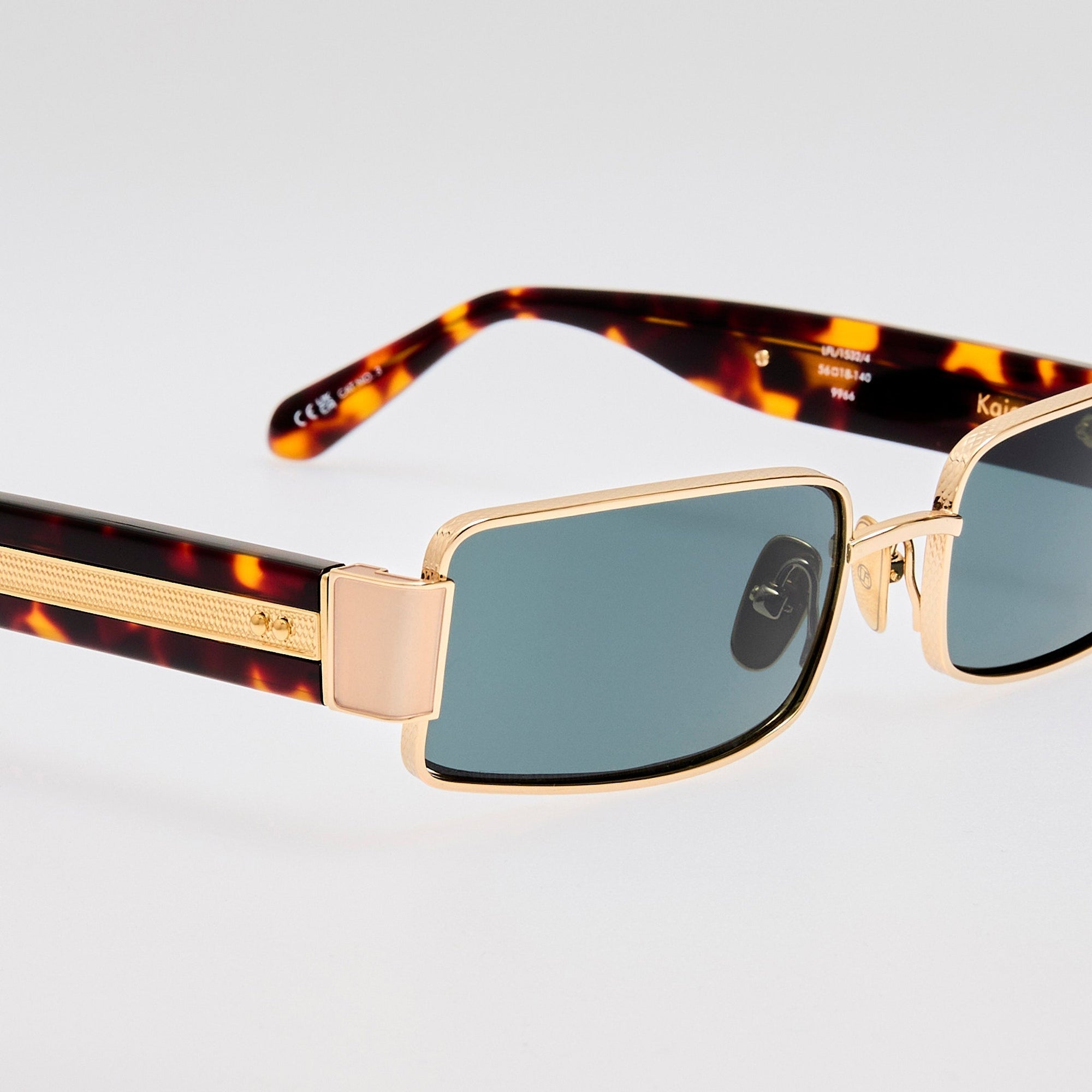 Kaia Sunglasses in 22K Gold and Green