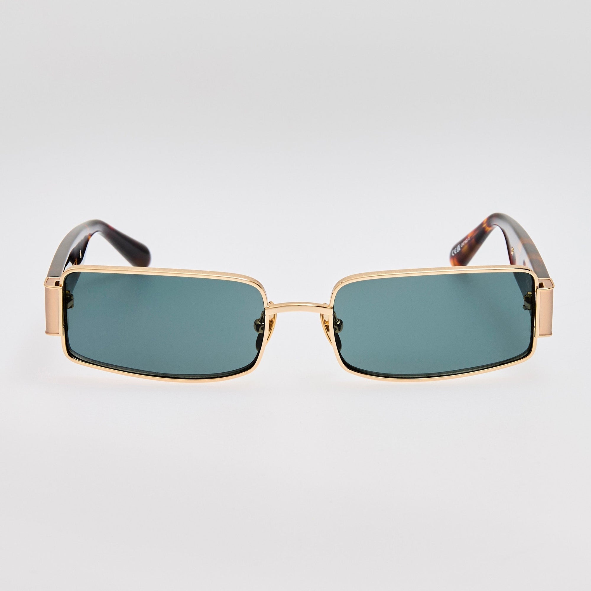Kaia Sunglasses in 22K Gold and Green