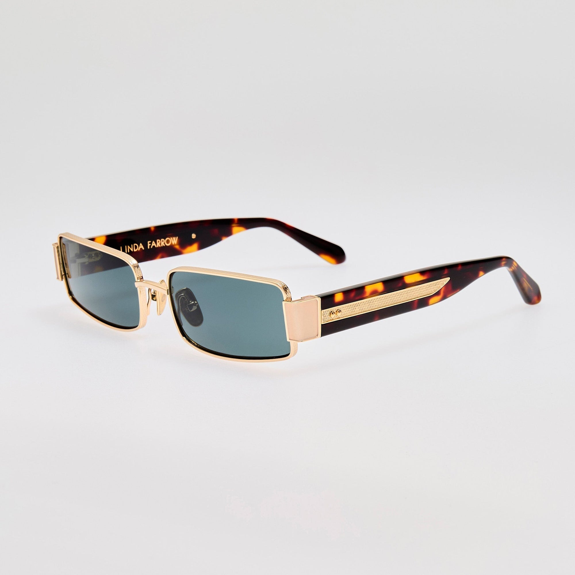 Kaia Sunglasses in 22K Gold and Green