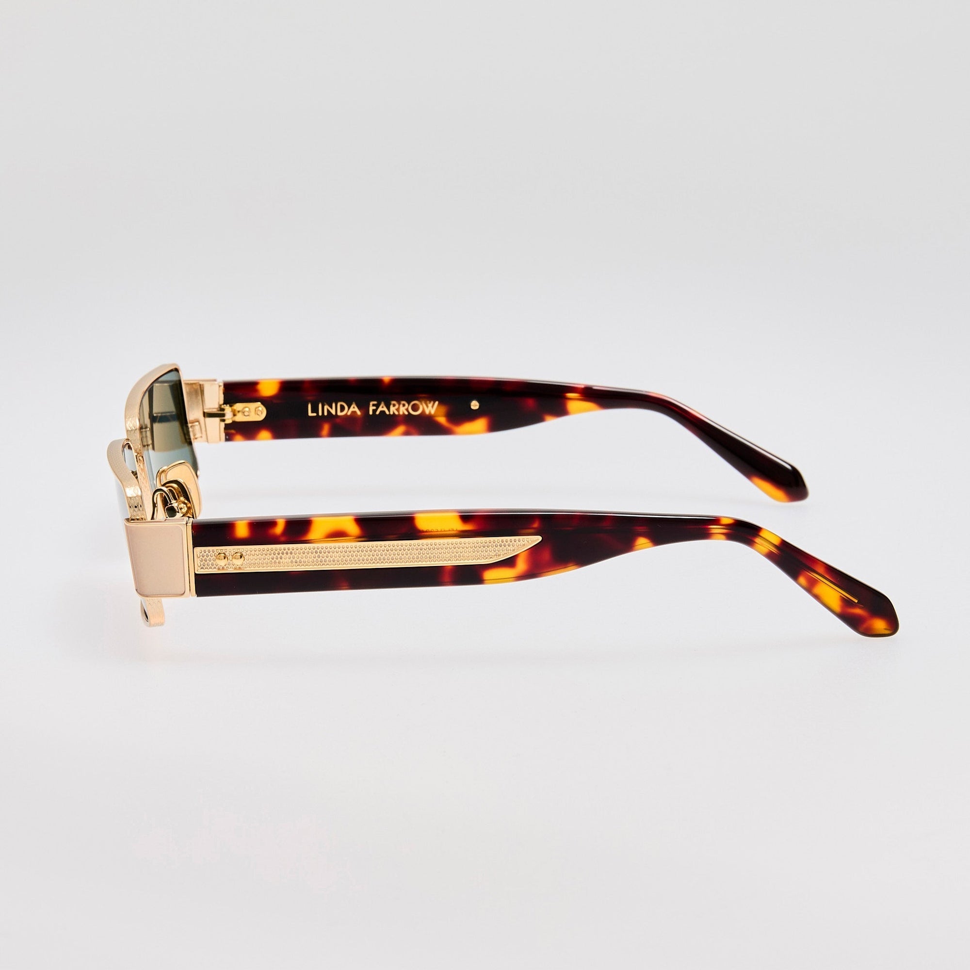 Kaia Sunglasses in 22K Gold and Green