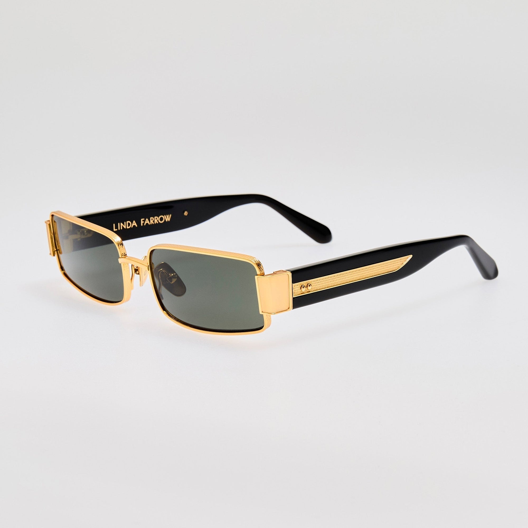 Kaia Sunglasses in 22K Gold and Grey