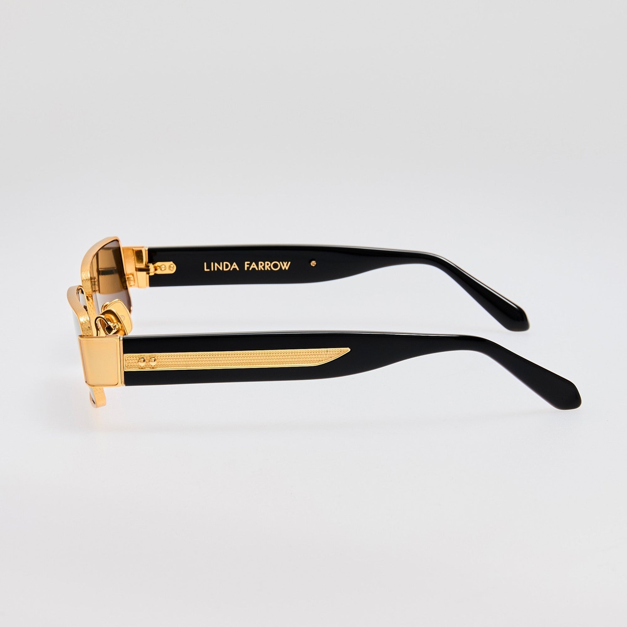 Kaia Sunglasses in 22K Gold and Grey