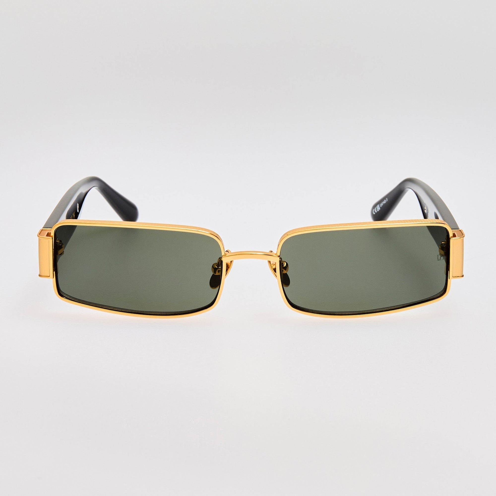 Kaia Sunglasses in 22K Gold and Grey