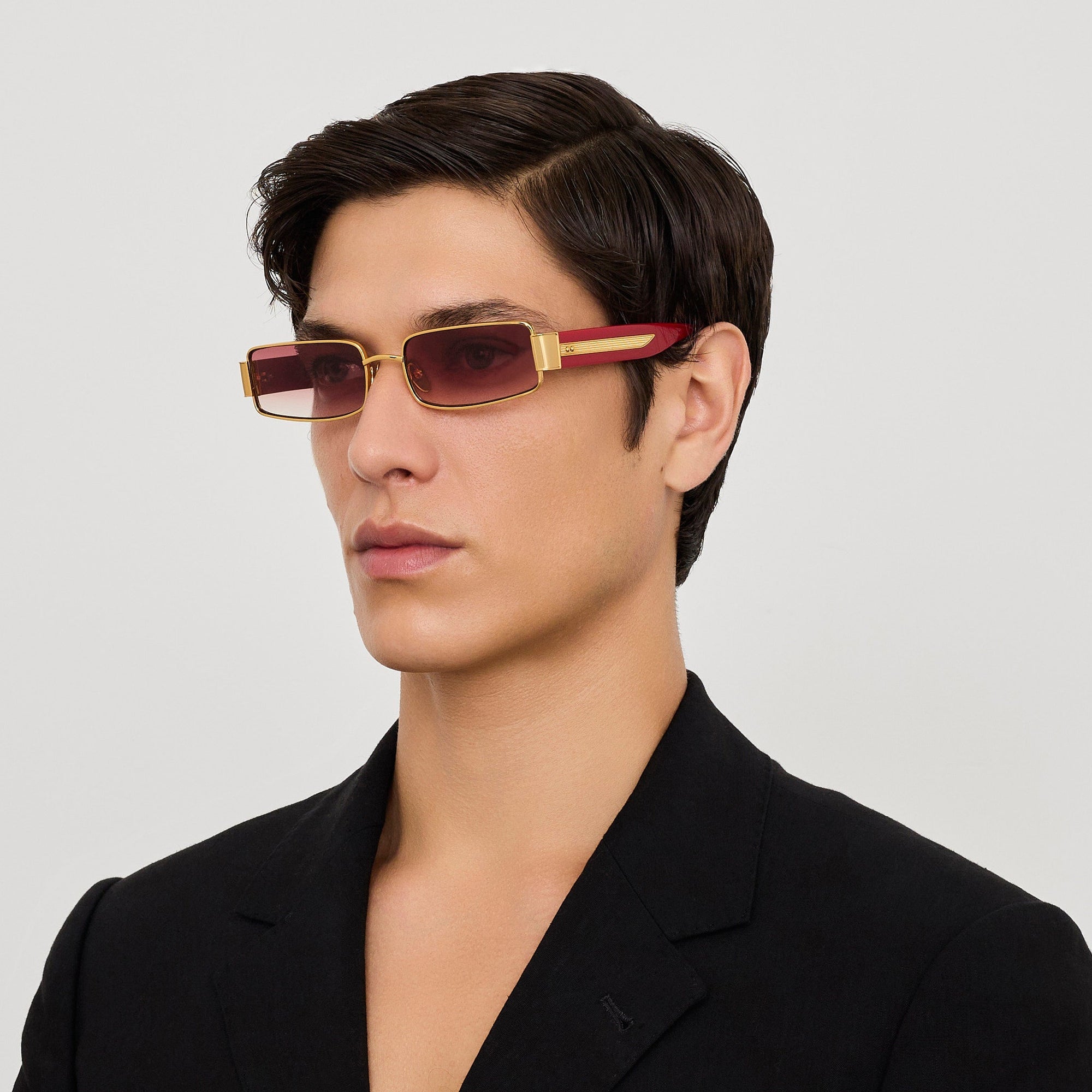 Kaia Sunglasses in 22K Gold and Red