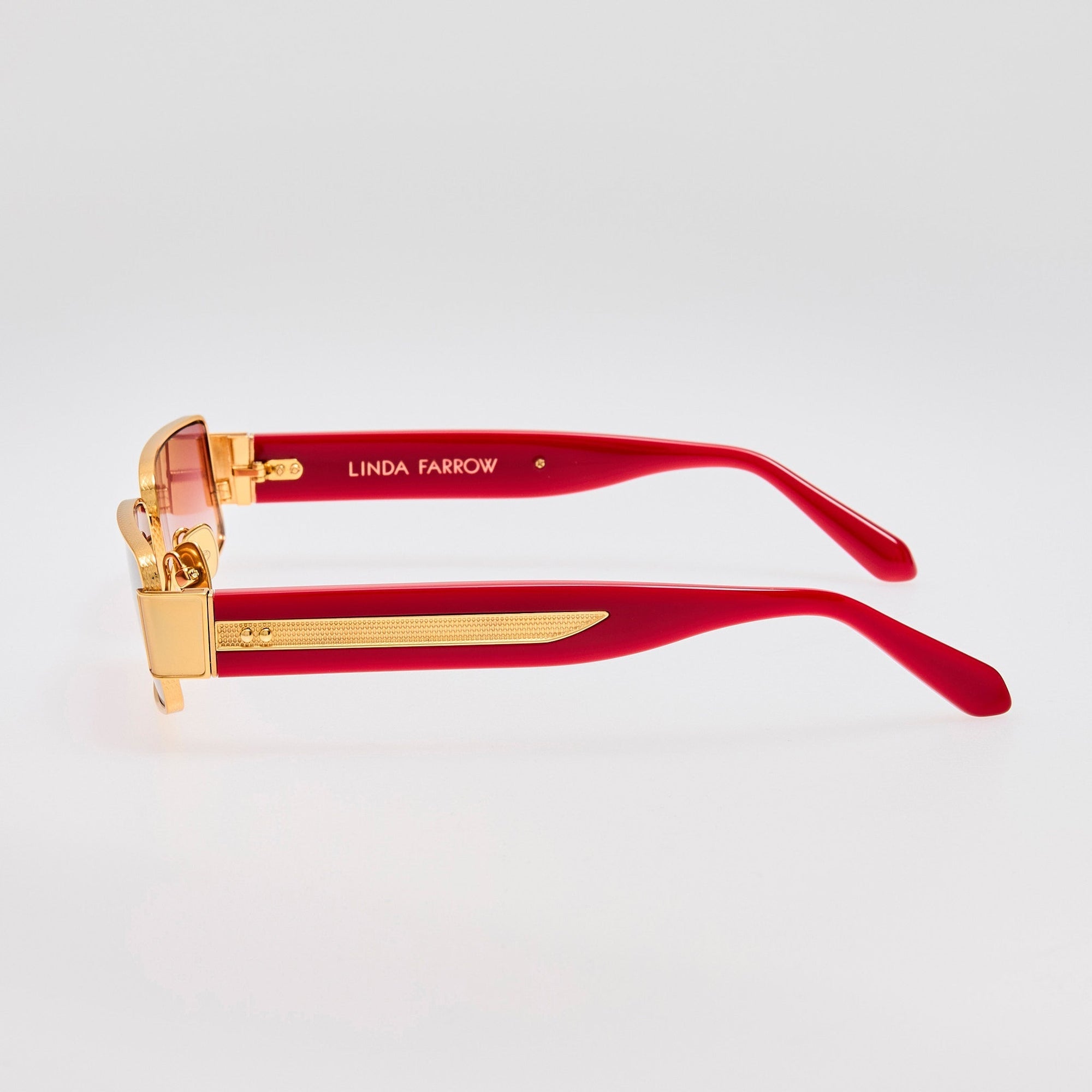 Kaia Sunglasses in 22K Gold and Red