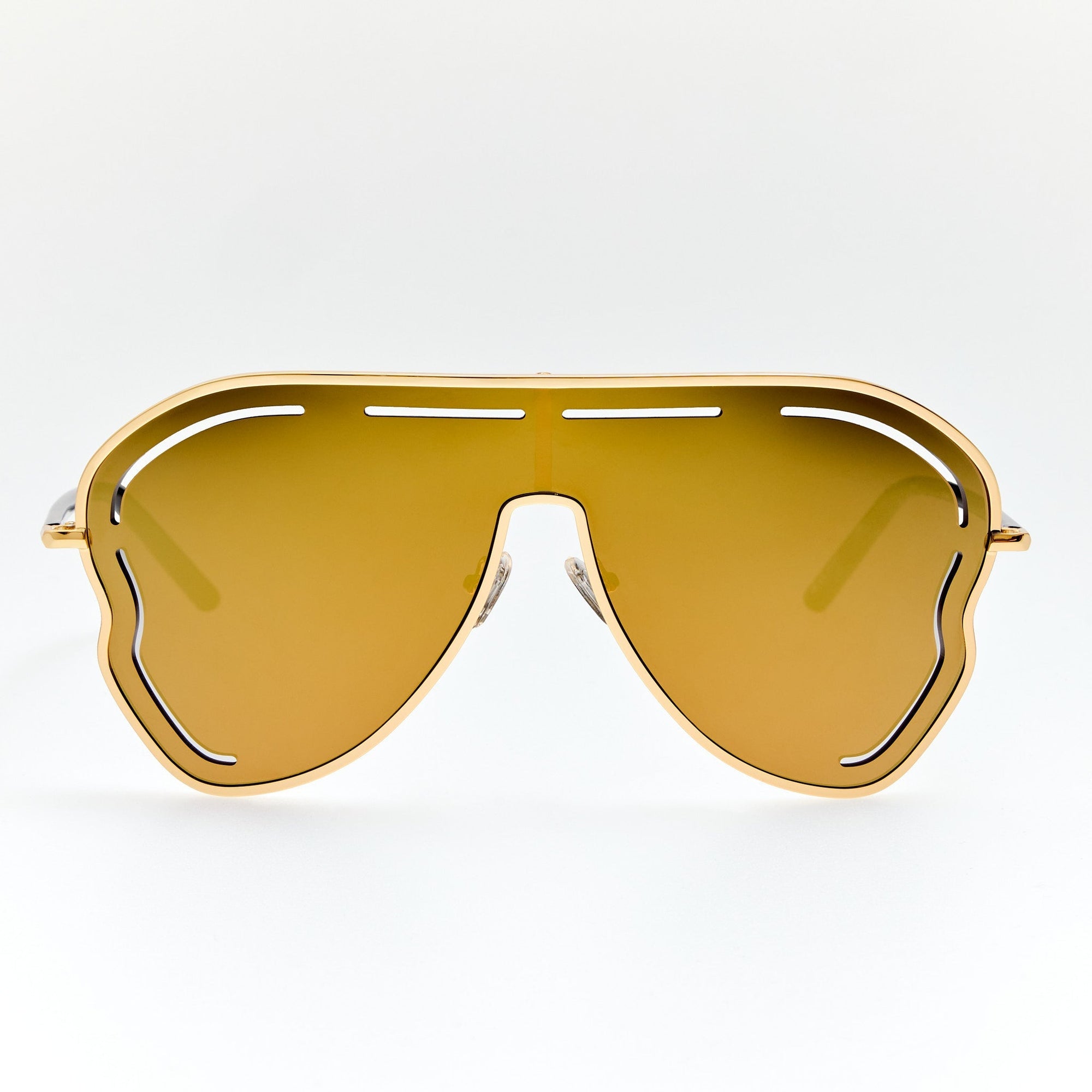 Kika Gardenia Sunglasses in Gold Mirror