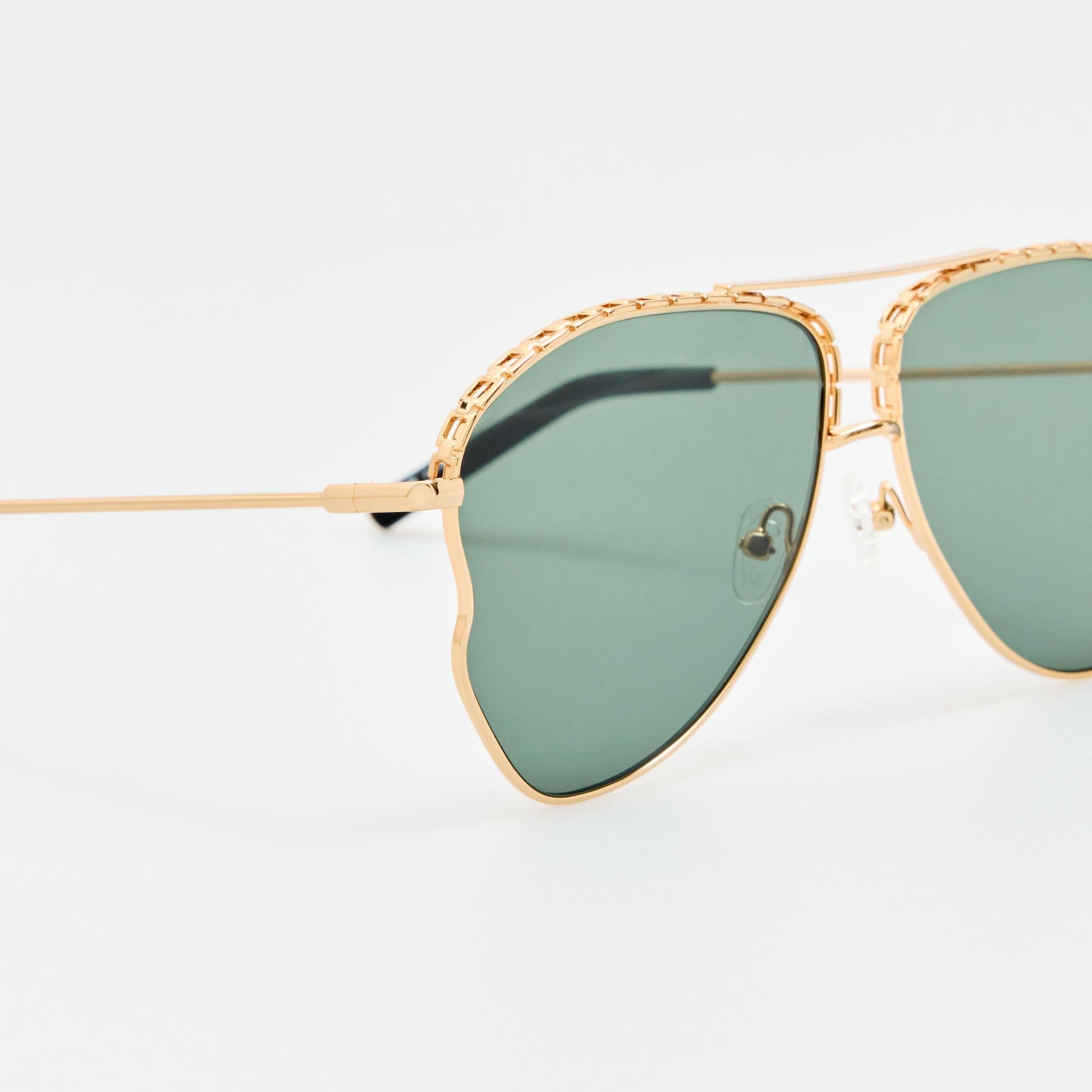 Kika Mendoza Sunglasses in Gold and Green