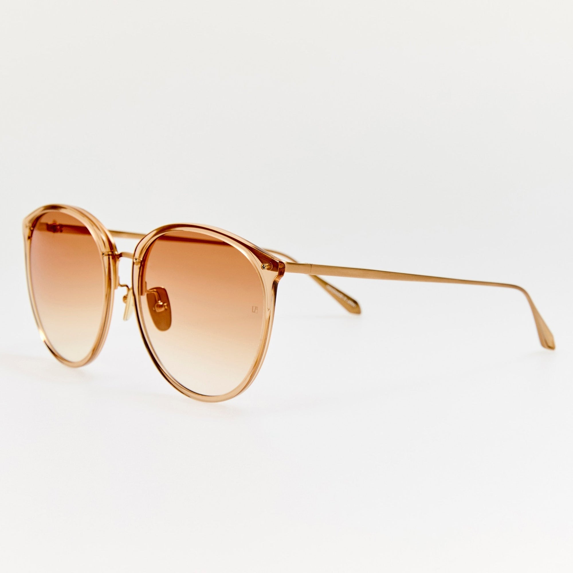 Kings Sunglasses in 22K Gold and Camel