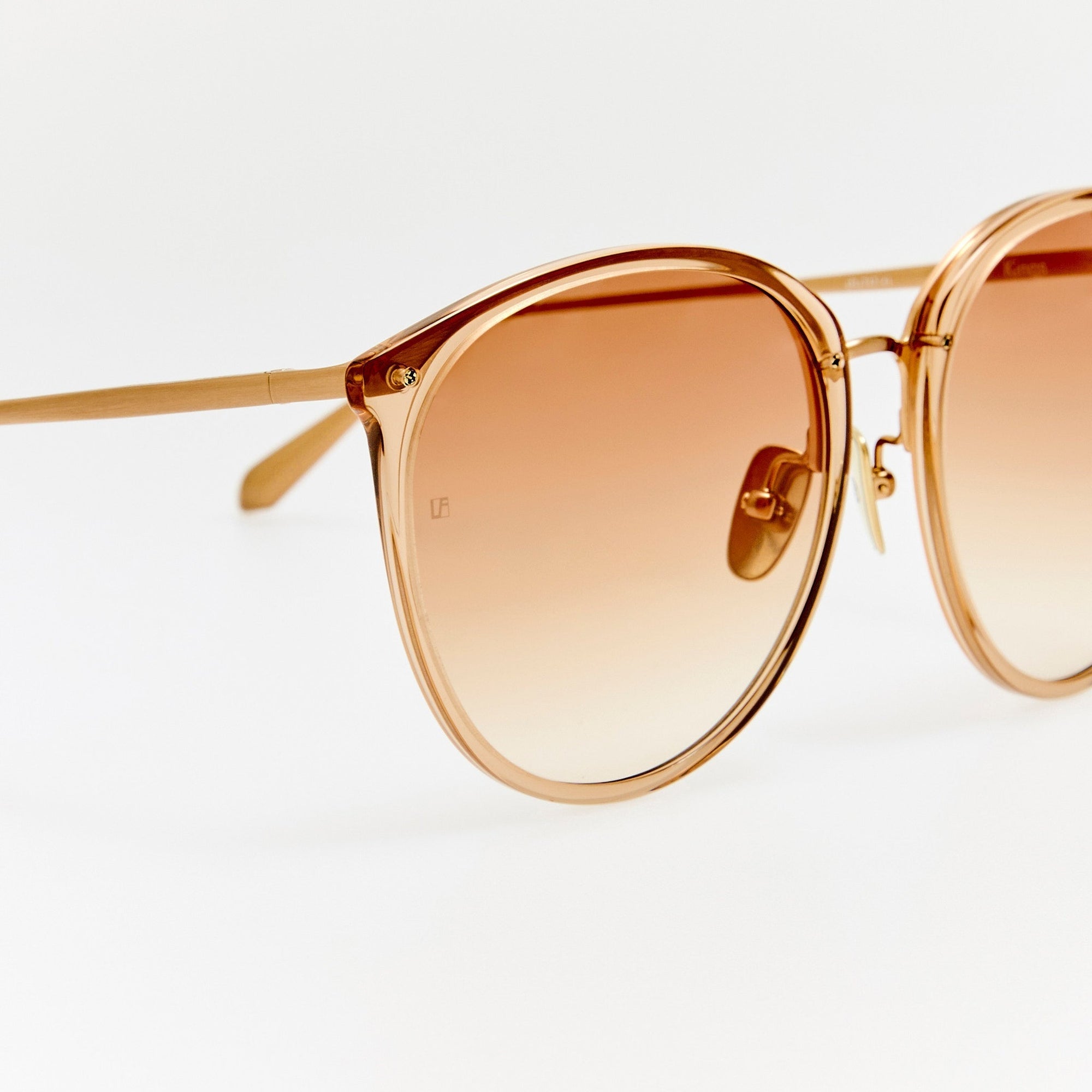 Kings Sunglasses in 22K Gold and Camel