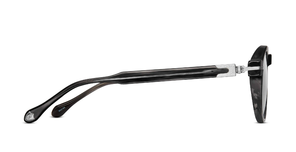 M2050 | Black Stripe - Brushed Silver 