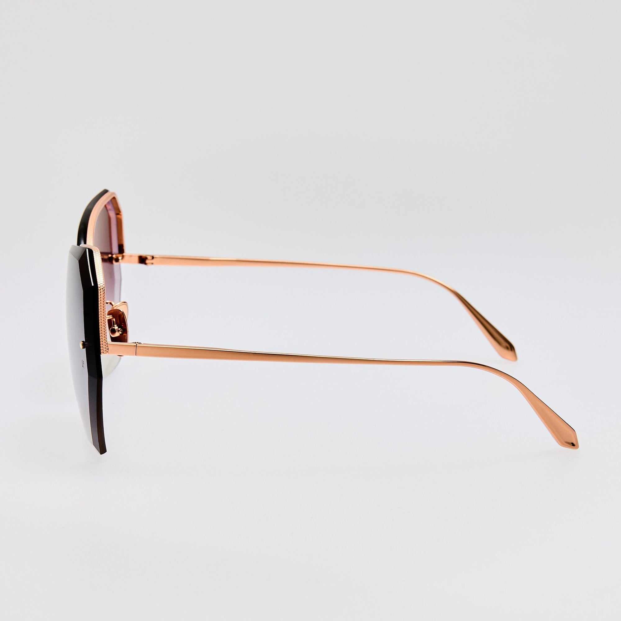 Lila Sunglasses in 18K Rose Gold and Grey