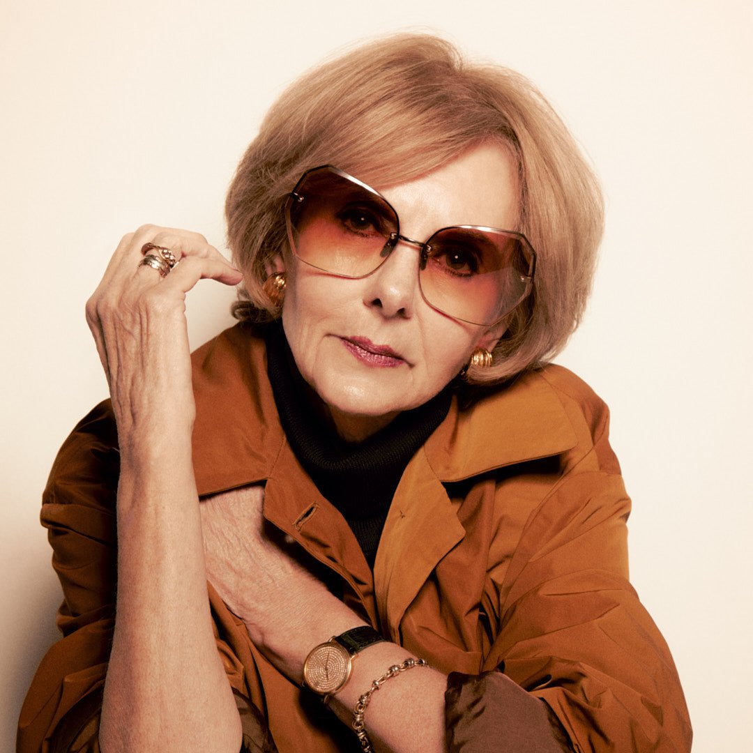 Lila Sunglasses in 22K Gold and Camel