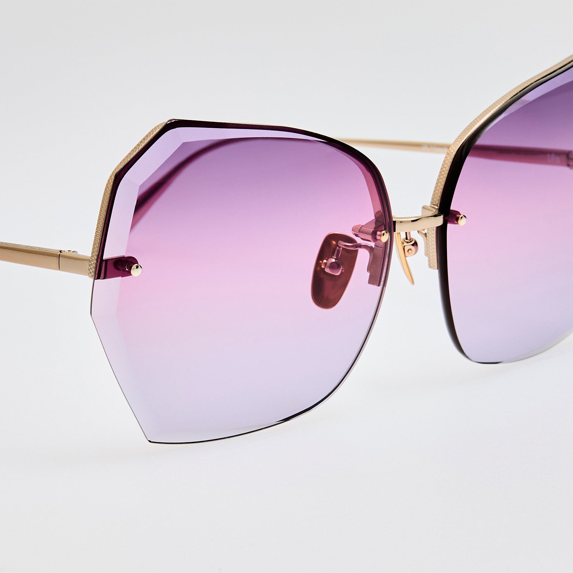 Lila Sunglasses in 22K Gold and Purple