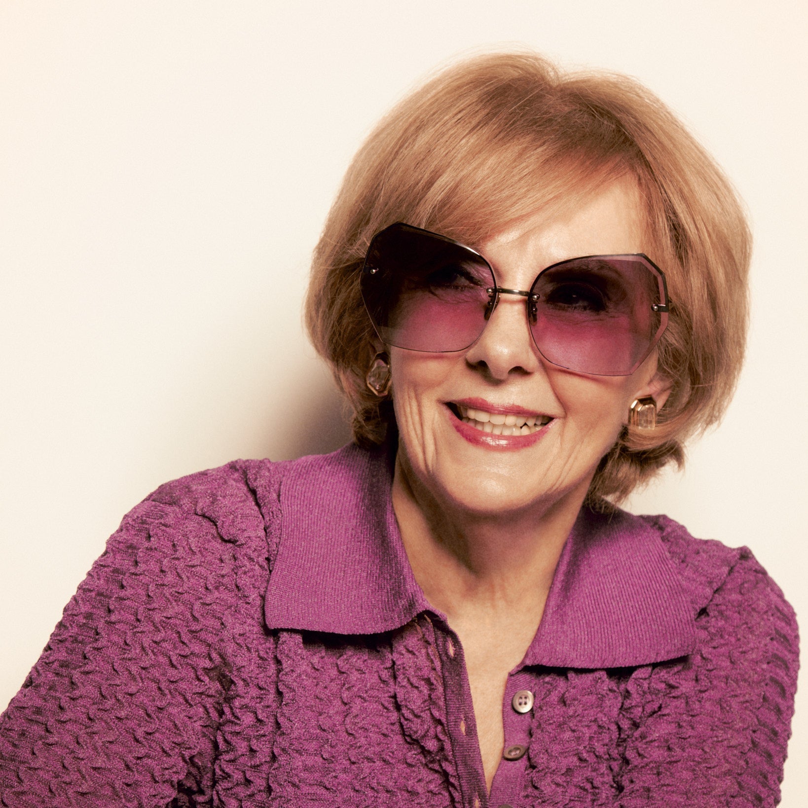 Lila Sunglasses in 22K Gold and Purple