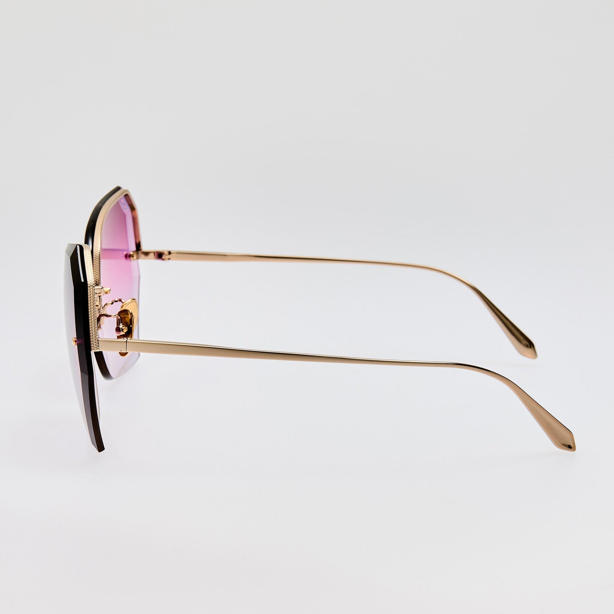 Lila Sunglasses in 22K Gold and Purple