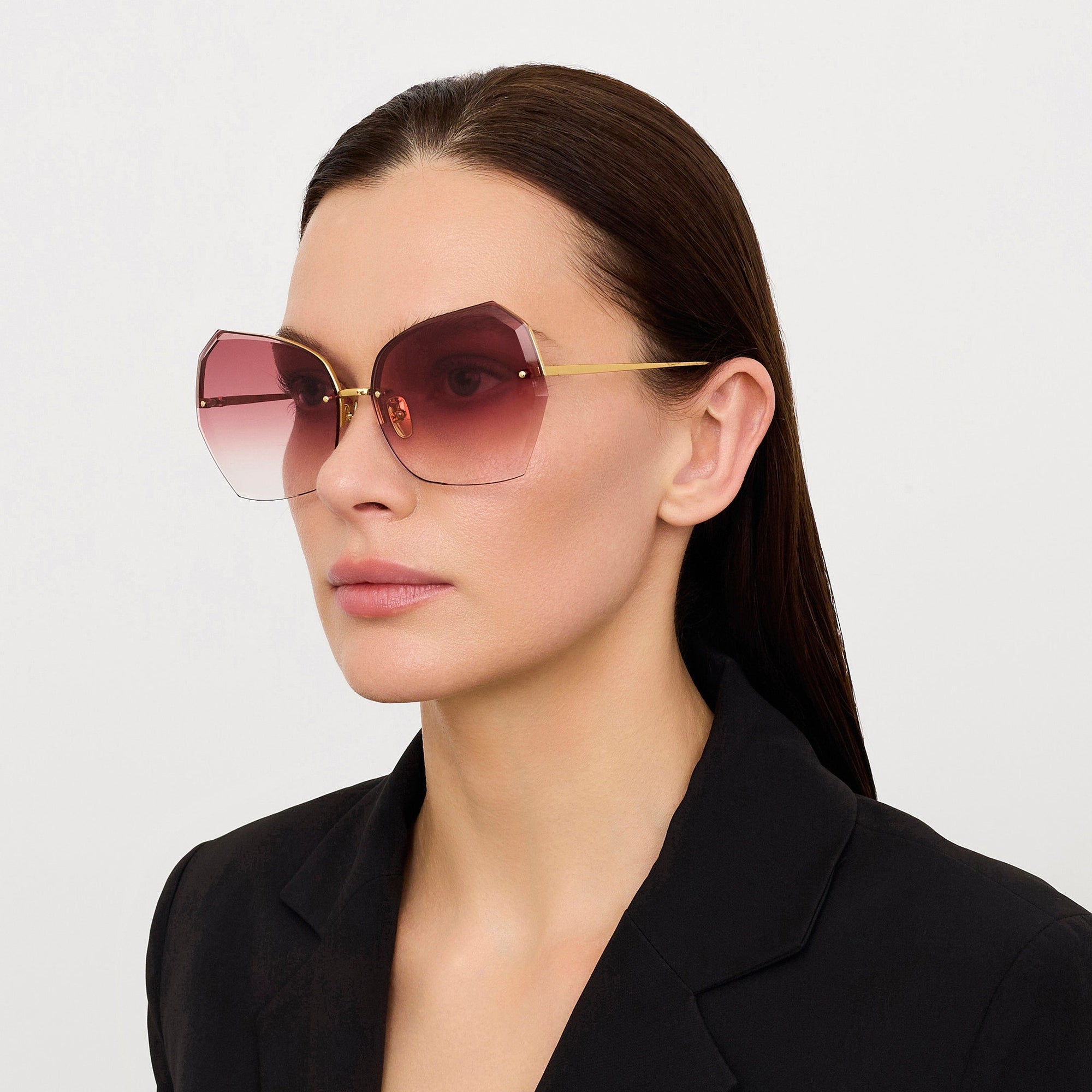 Lila Sunglasses in 22K Gold and Red