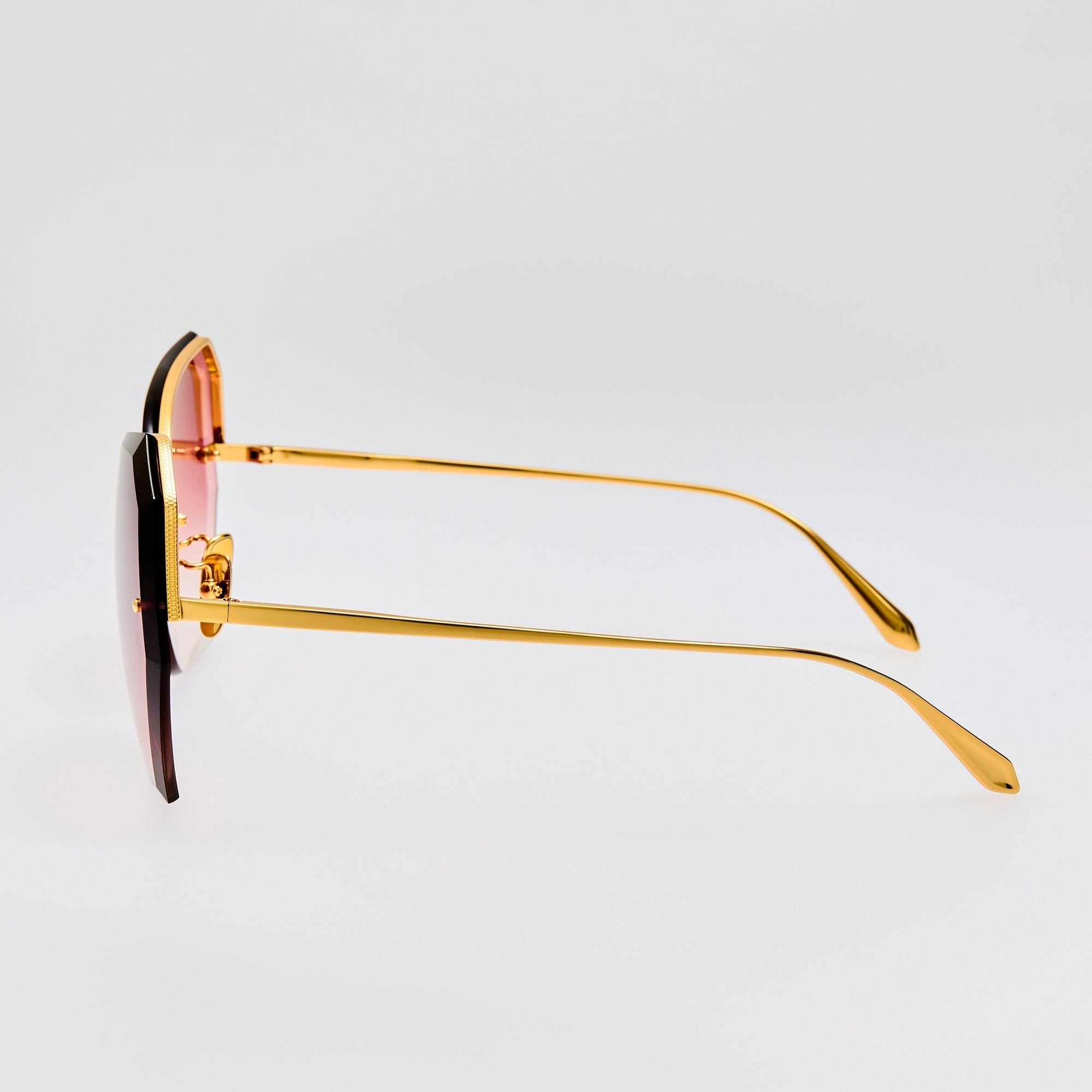 Lila Sunglasses in 22K Gold and Red