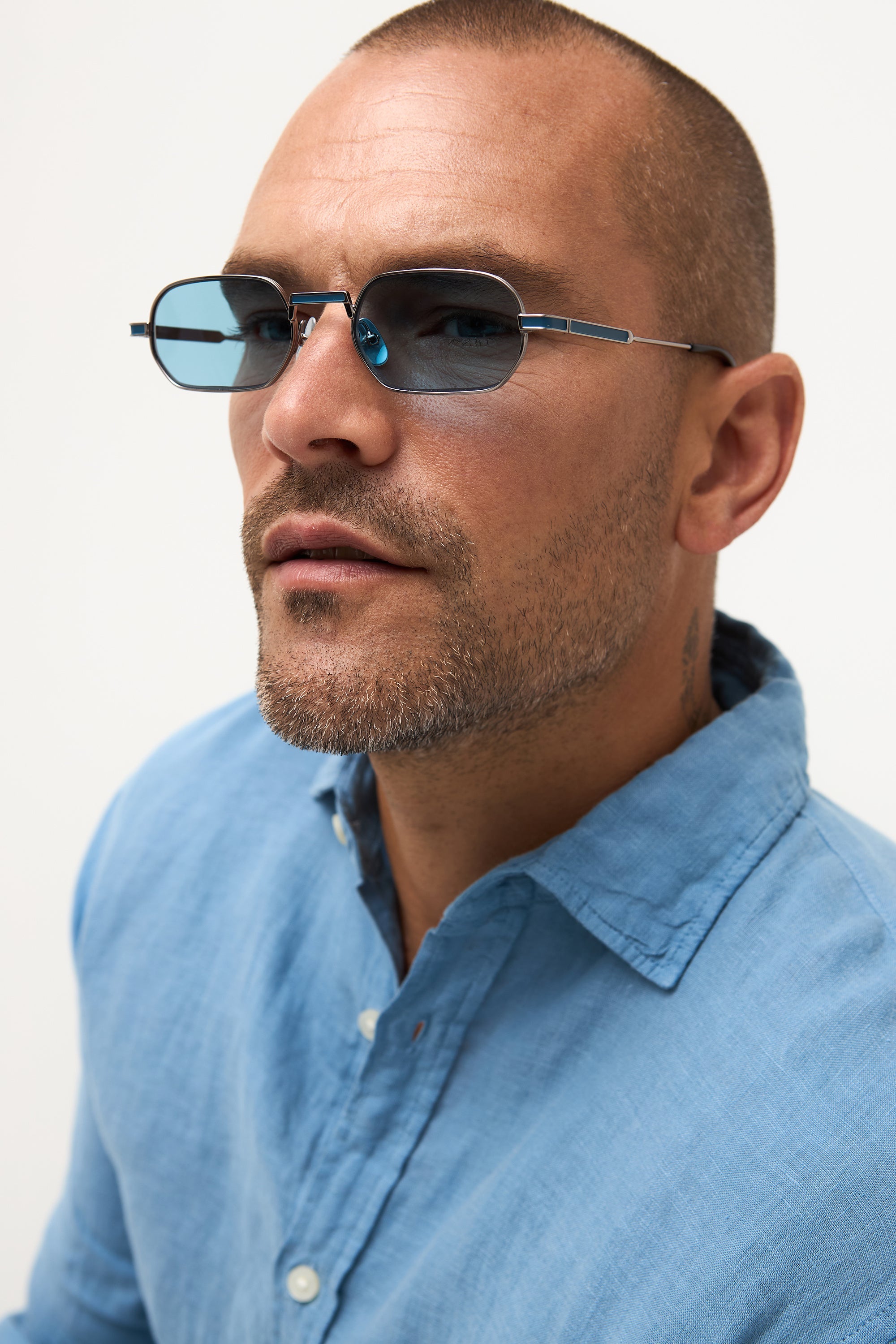 Lucca - Shiny Silver / Navy