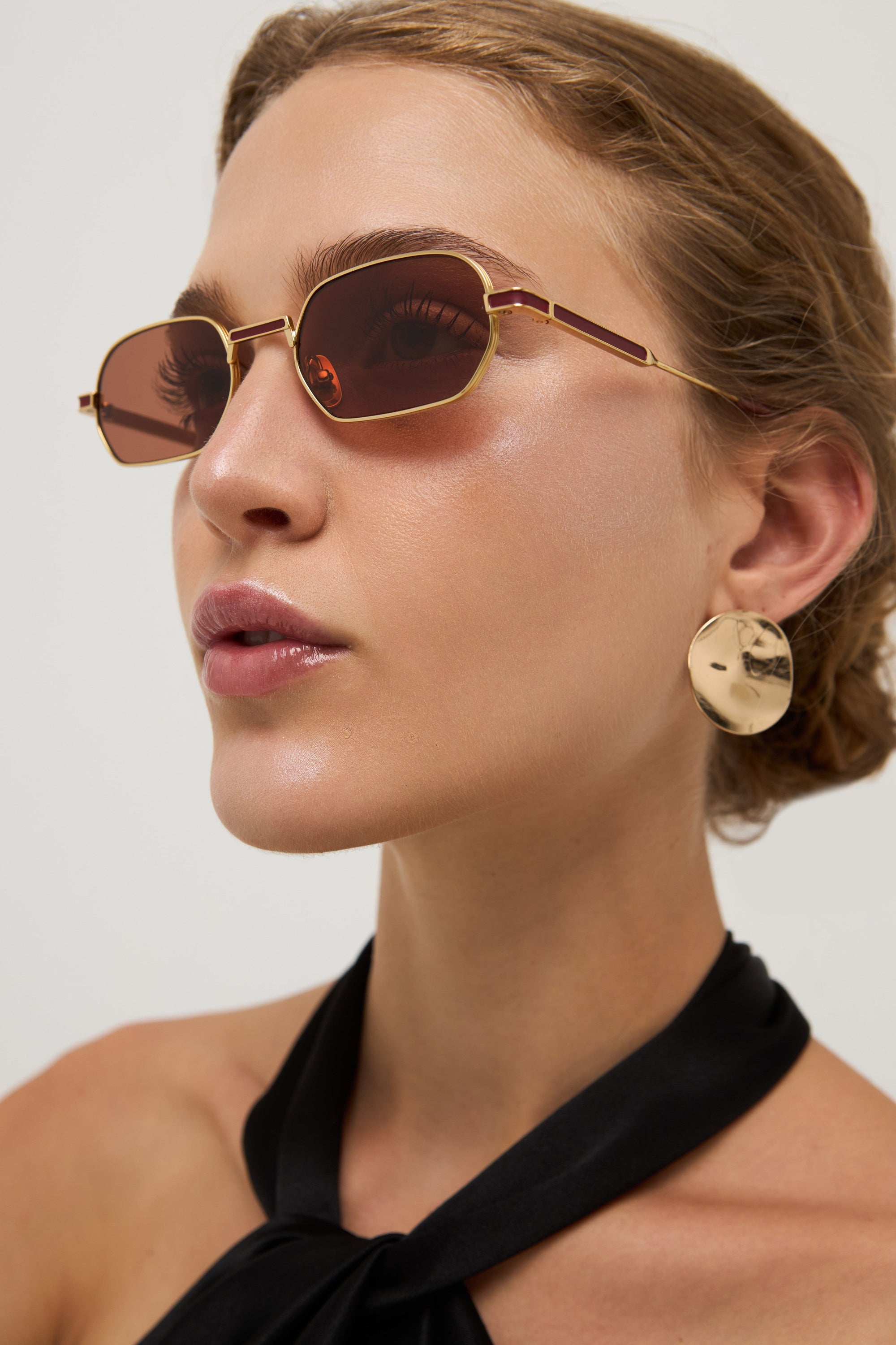 Lucca - Shiny Yellow Gold / Bordeaux