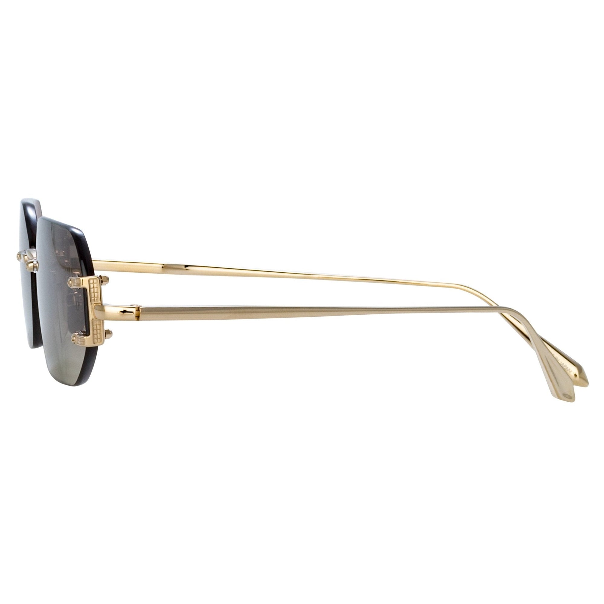 Magali Sunglasses in 22K Gold and Mocha