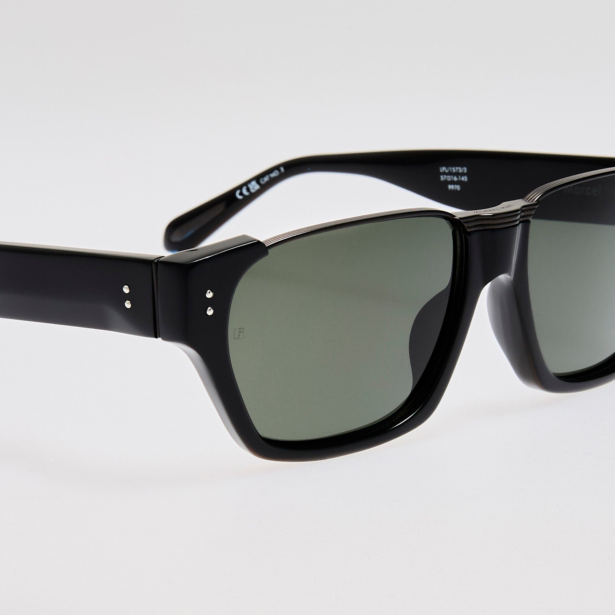 Marcel Sunglasses in Black Matt Nickel
