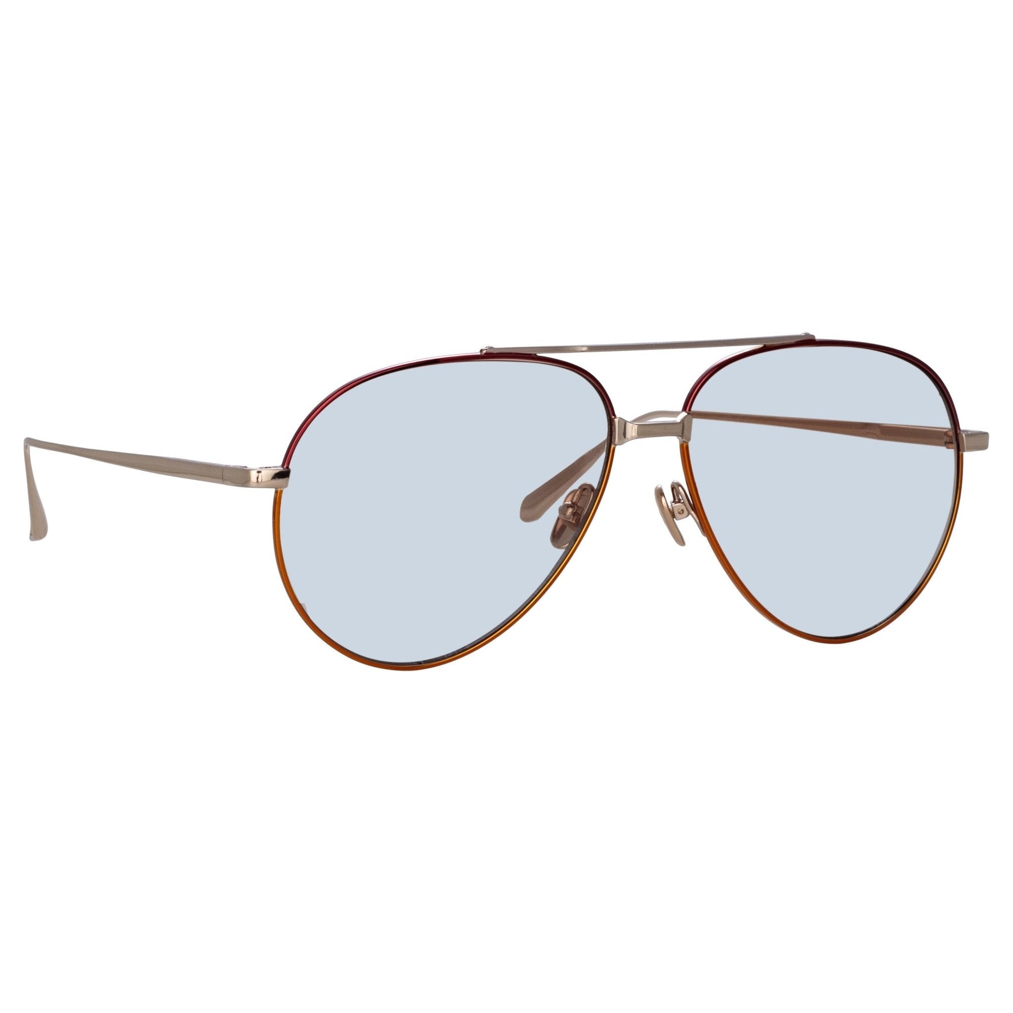 Marcelo Sunglasses in 22K Gold and Blue