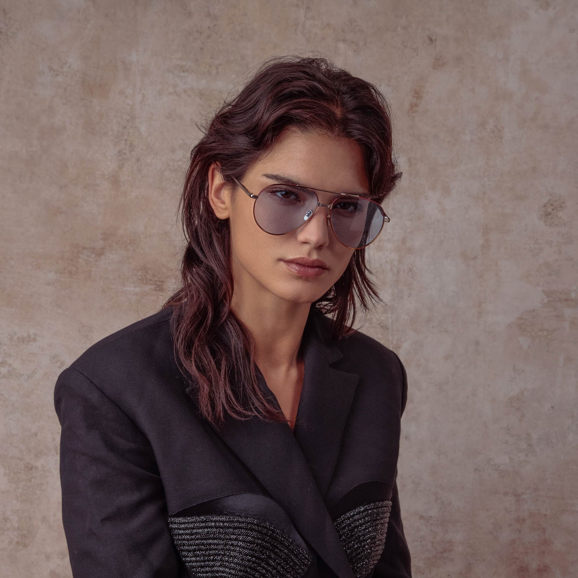 Marcelo Sunglasses in 22K Gold and Blue