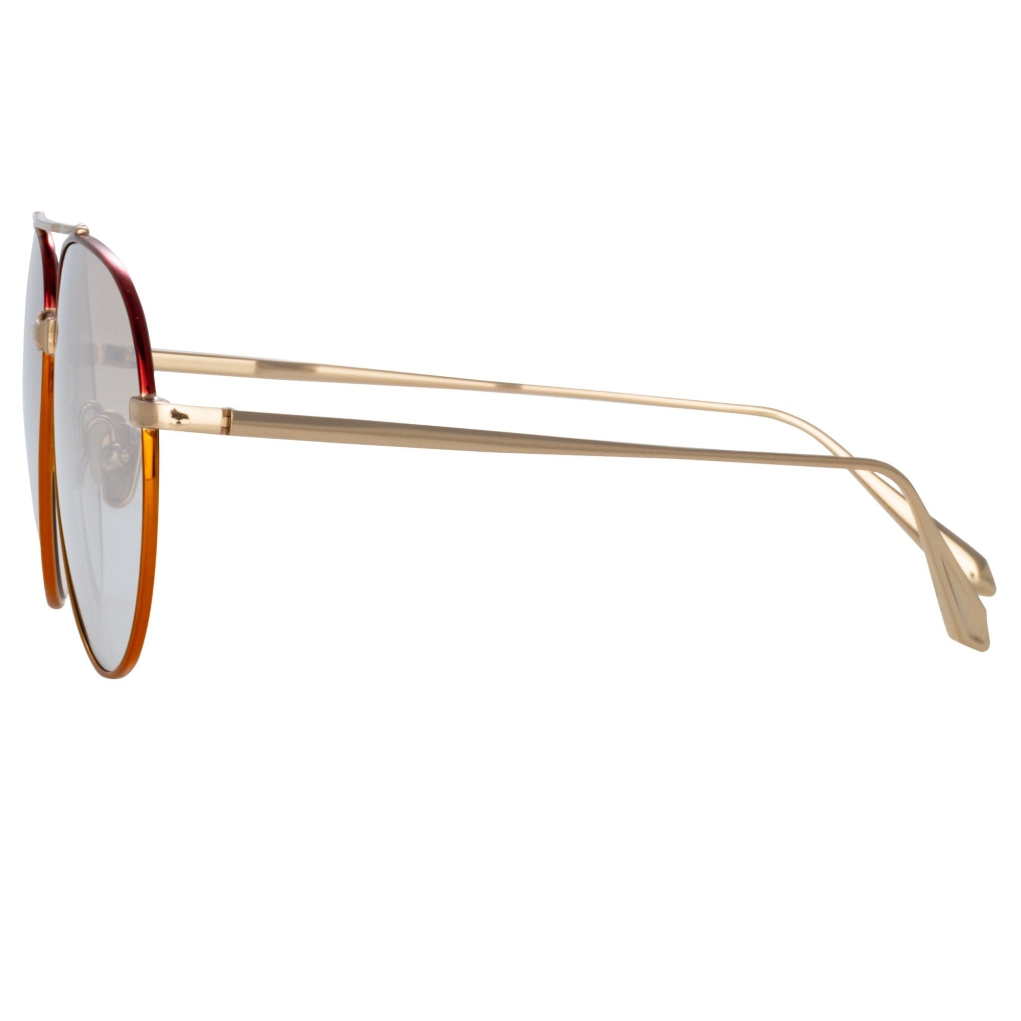 Marcelo Sunglasses in 22K Gold and Blue