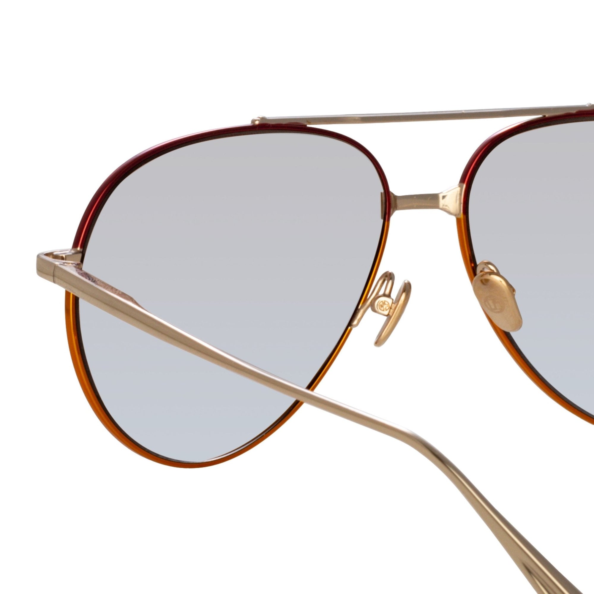 Marcelo Sunglasses in 22K Gold and Blue
