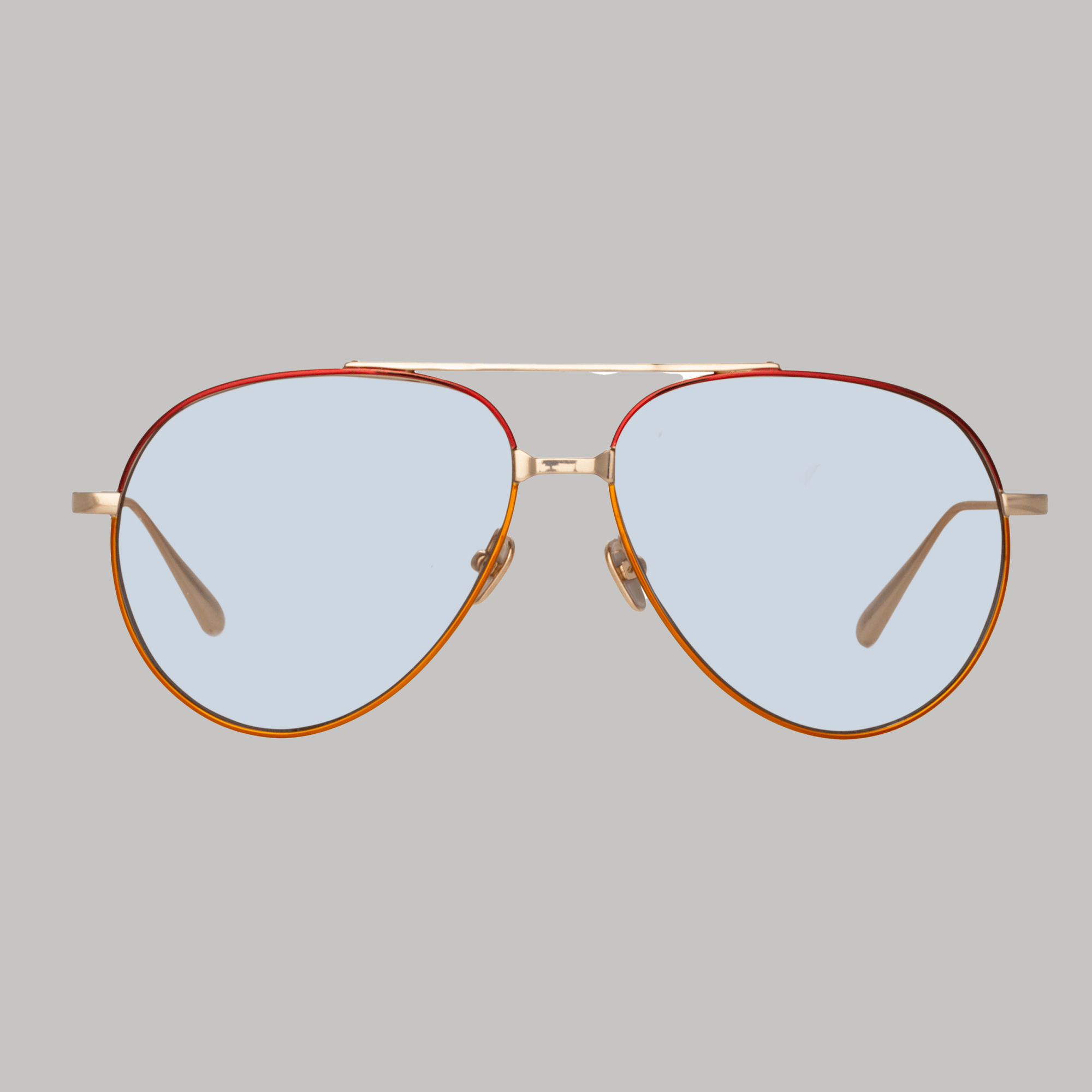 Marcelo Sunglasses in 22K Gold and Blue