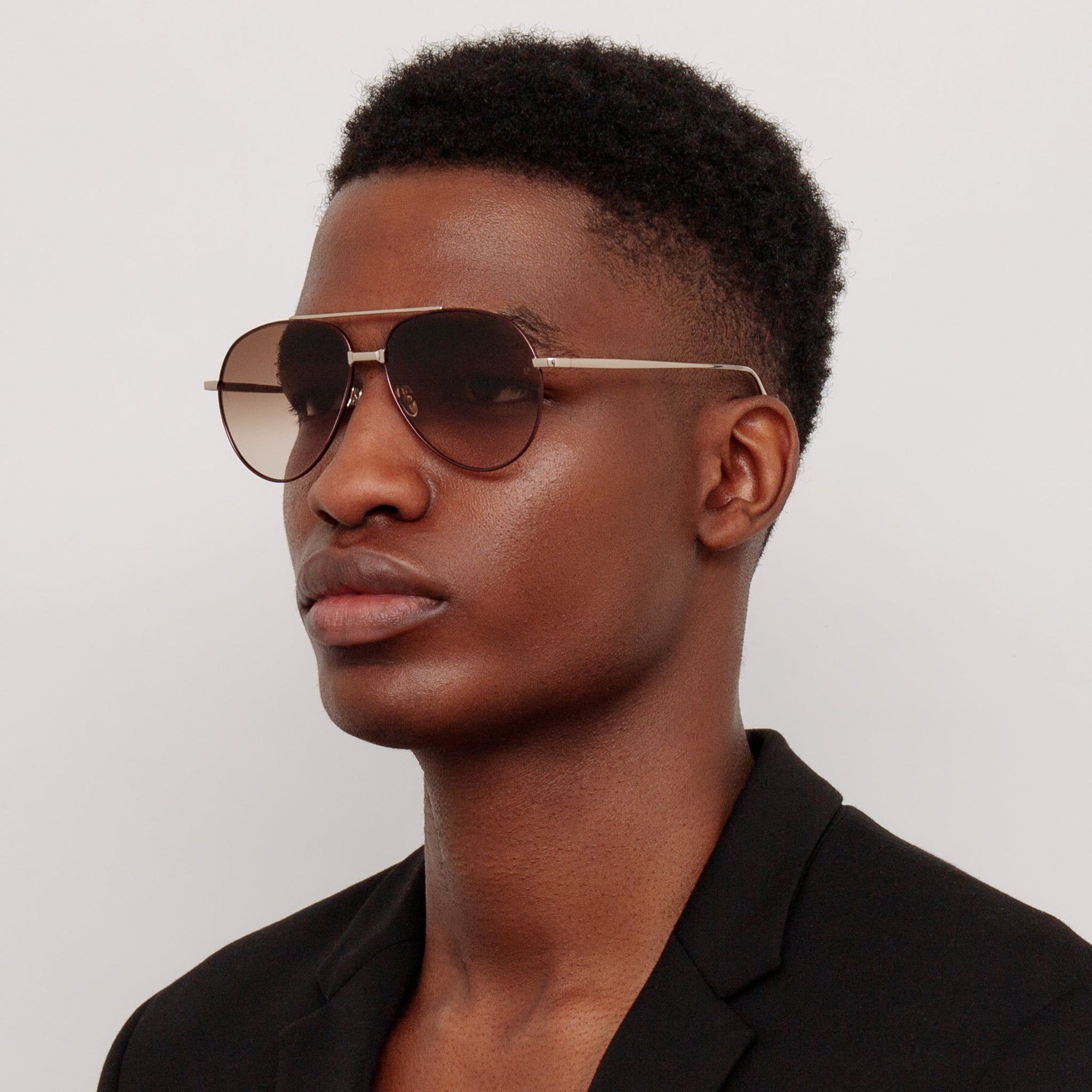 Marcelo Sunglasses in 22K Gold and Brown