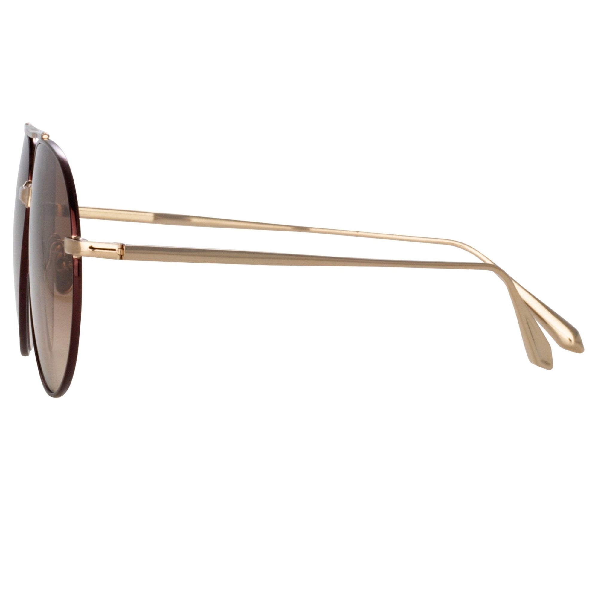 Marcelo Sunglasses in 22K Gold and Brown