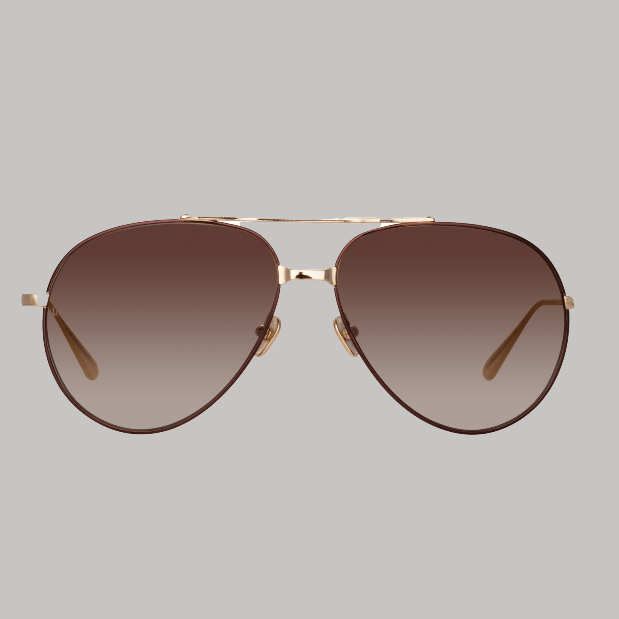 Marcelo Sunglasses in 22K Gold and Brown