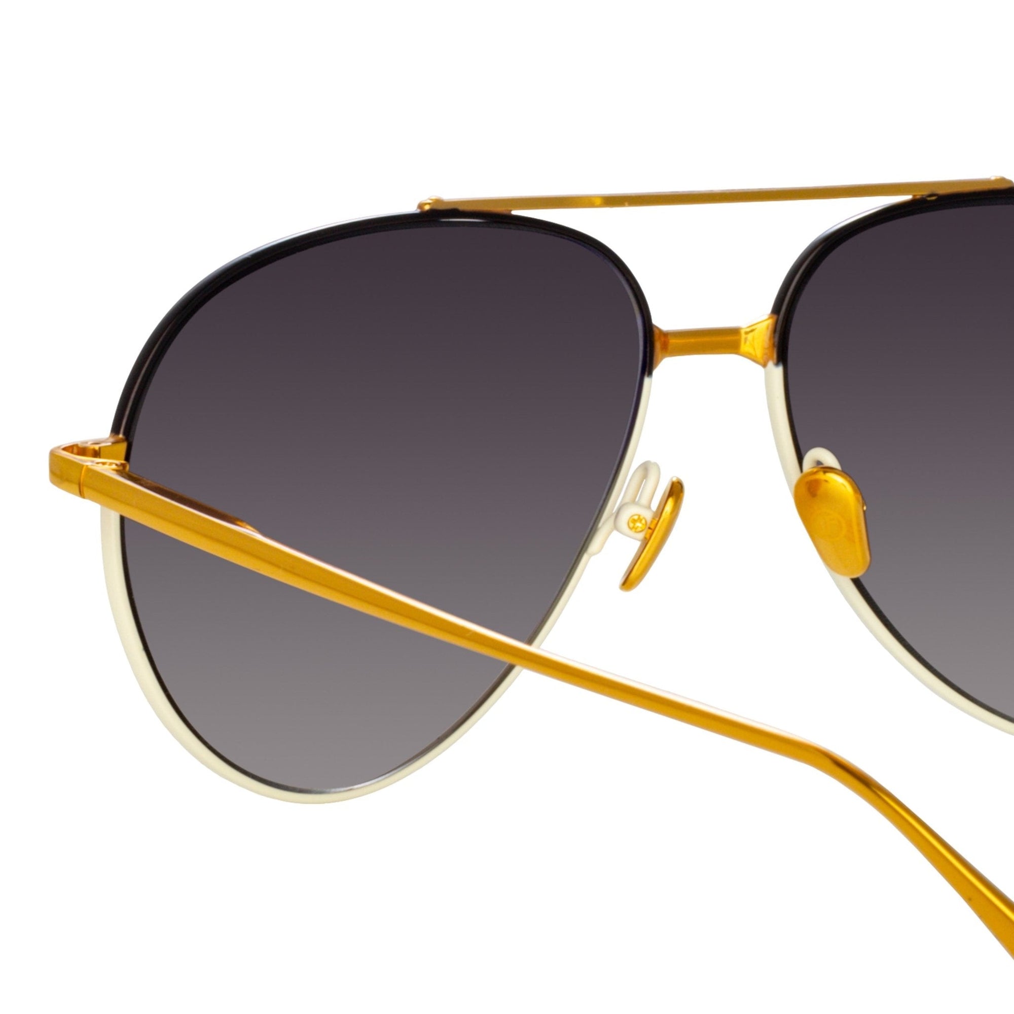 Marcelo Aviator Sunglasses in Black and Cream
