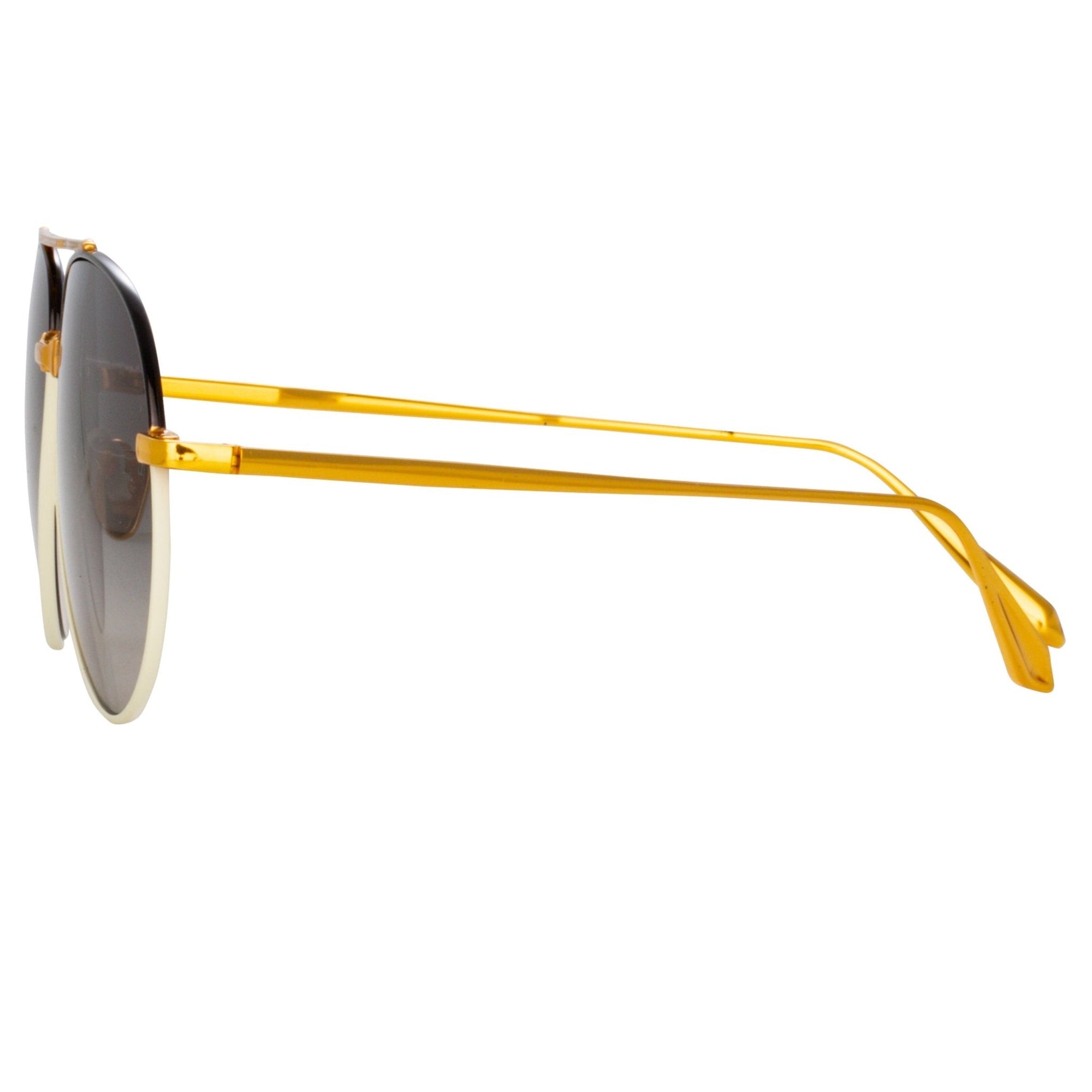 Marcelo Aviator Sunglasses in Black and Cream