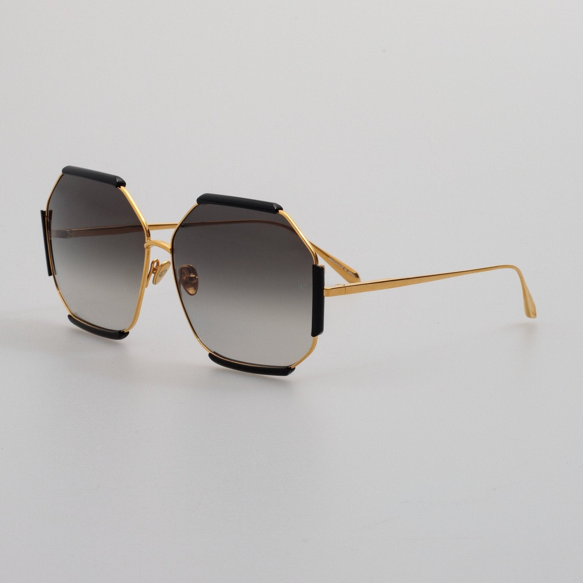 Margot Sunglasses in 22K Gold and Grey